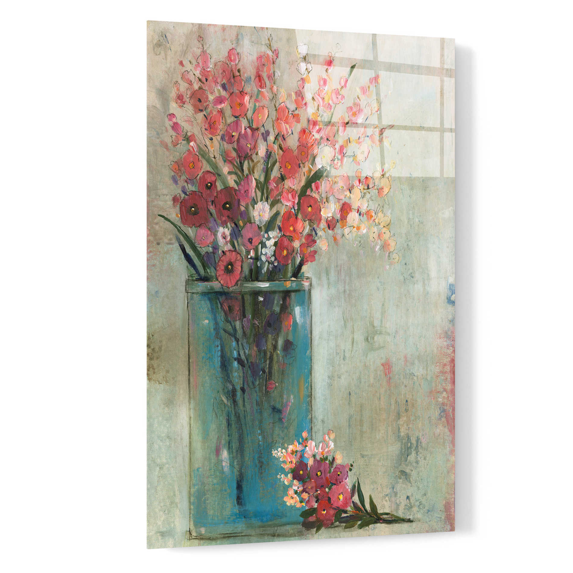 Epic Art 'Blue Jar II' by Tim O'Toole, Acrylic Glass Wall Art,16x24