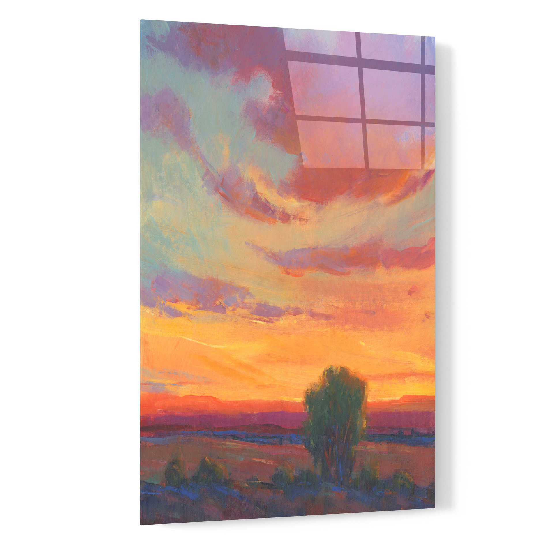 Epic Art 'Fire in the Sky I' by Tim O'Toole, Acrylic Glass Wall Art,16x24