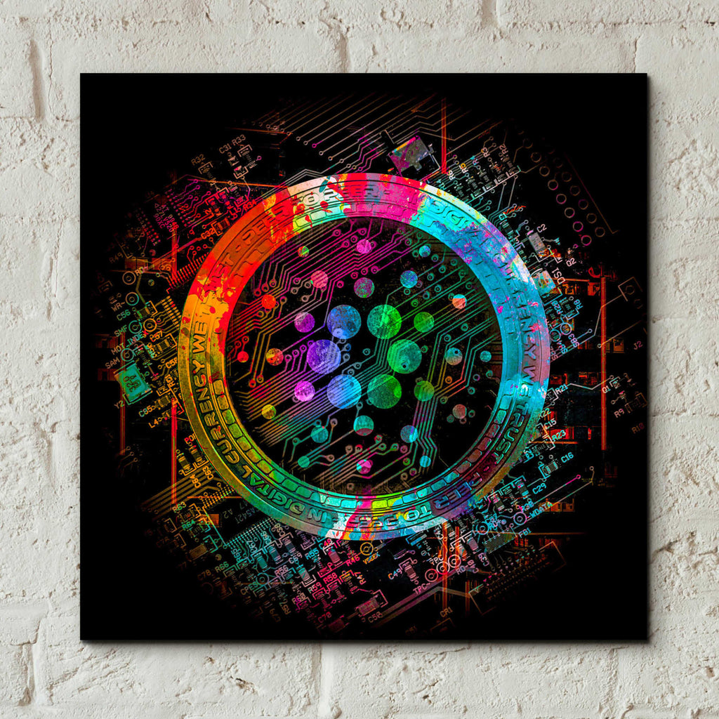 Epic Art 'Cardano Crypto Coin' Acrylic Glass Wall Art,12x12