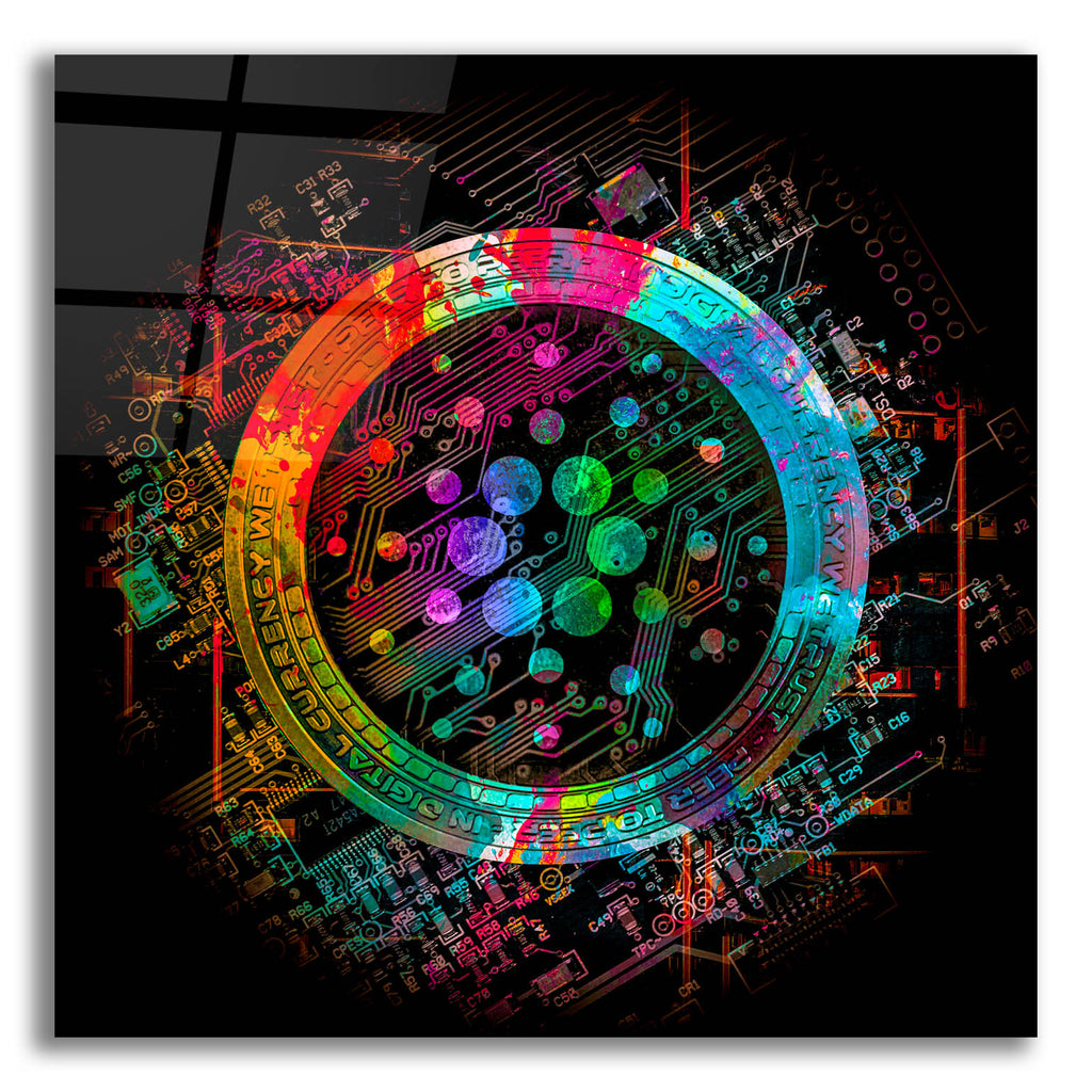 Epic Art 'Cardano Crypto Coin' Acrylic Glass Wall Art
