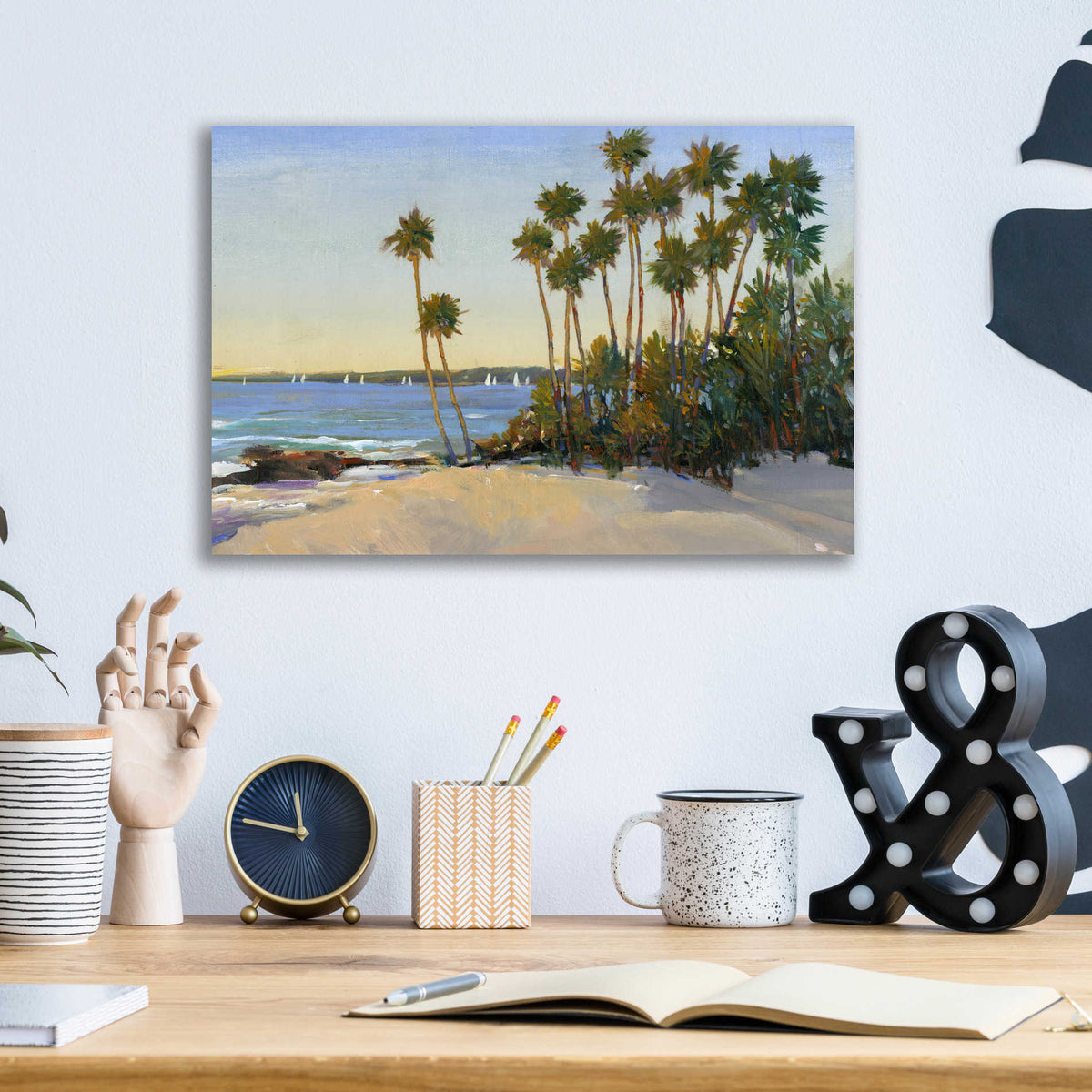 Epic Art 'Distant Shore I' by Tim O'Toole, Acrylic Glass Wall Art,16x12