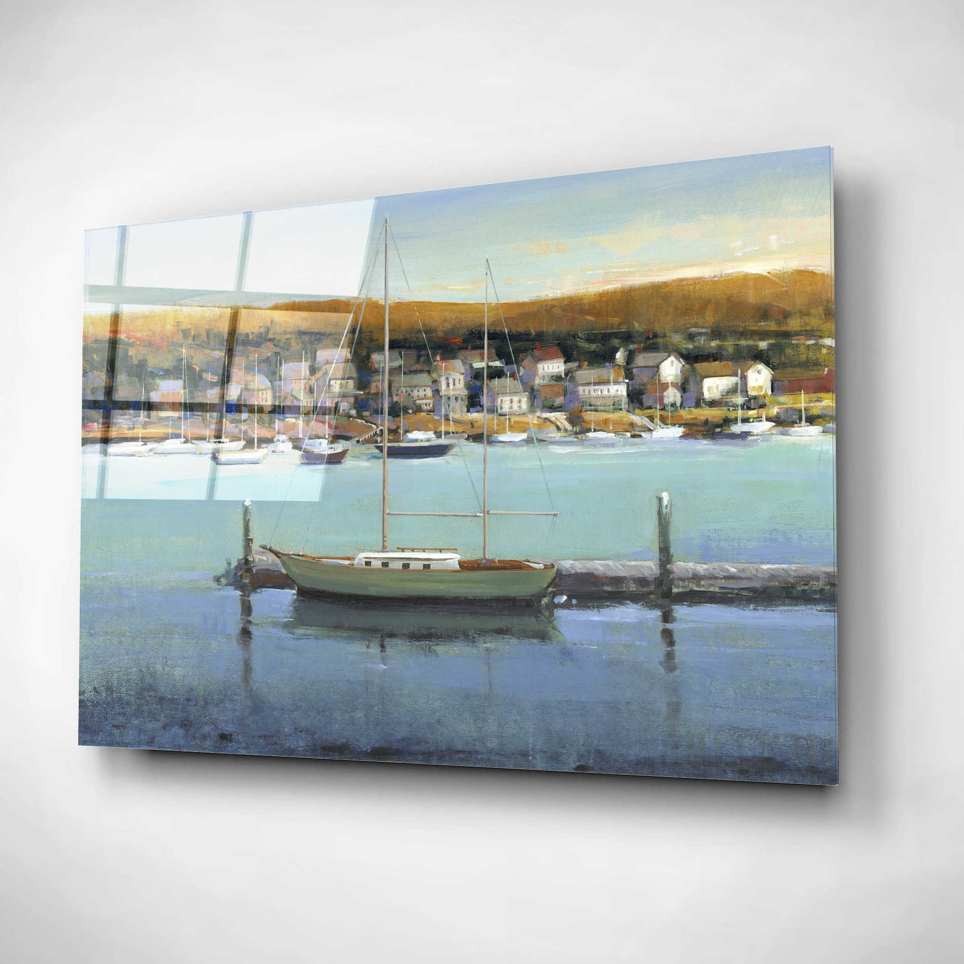 Epic Art 'Harbor View II' by Tim O'Toole, Acrylic Glass Wall Art,16x12