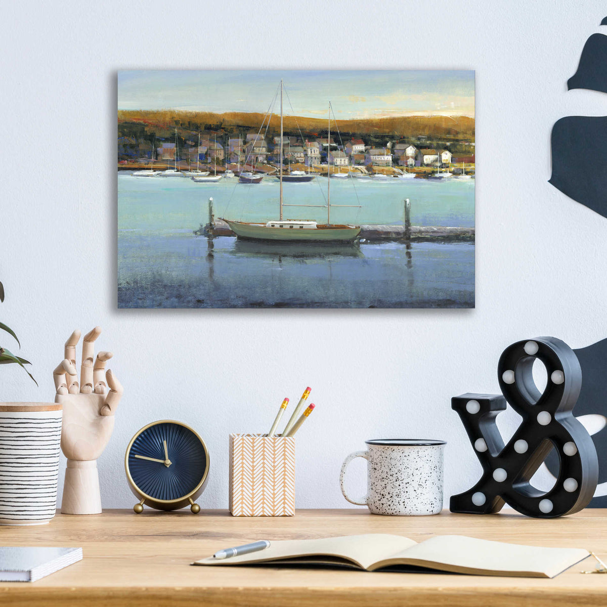 Epic Art 'Harbor View II' by Tim O'Toole, Acrylic Glass Wall Art,16x12
