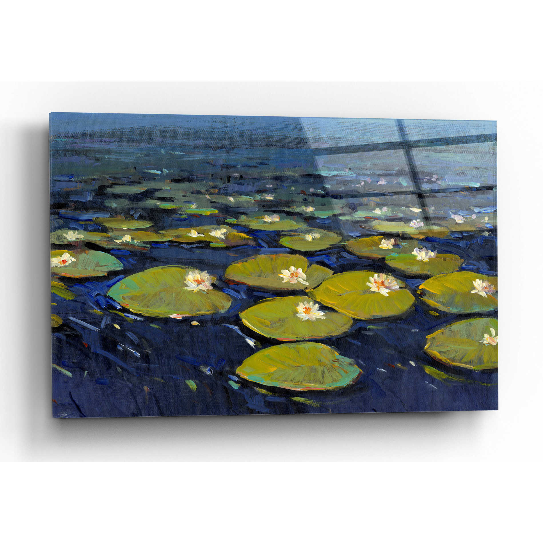 Epic Art 'Lily Pads I' by Tim O'Toole, Acrylic Glass Wall Art,16x12