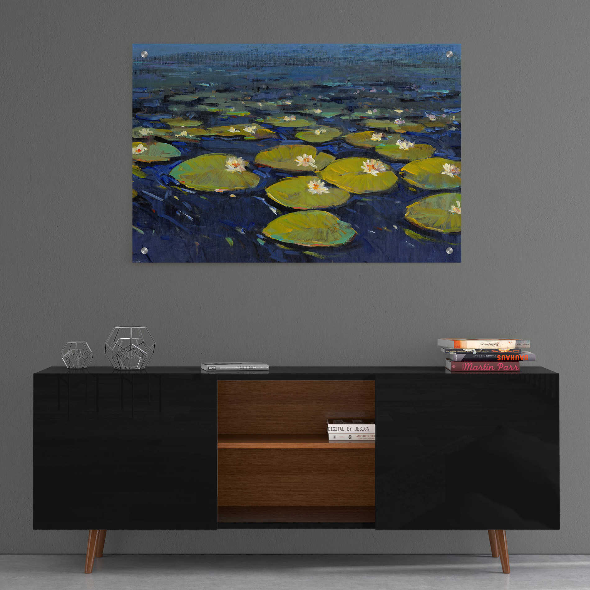 Epic Art 'Lily Pads I' by Tim O'Toole, Acrylic Glass Wall Art,36x24