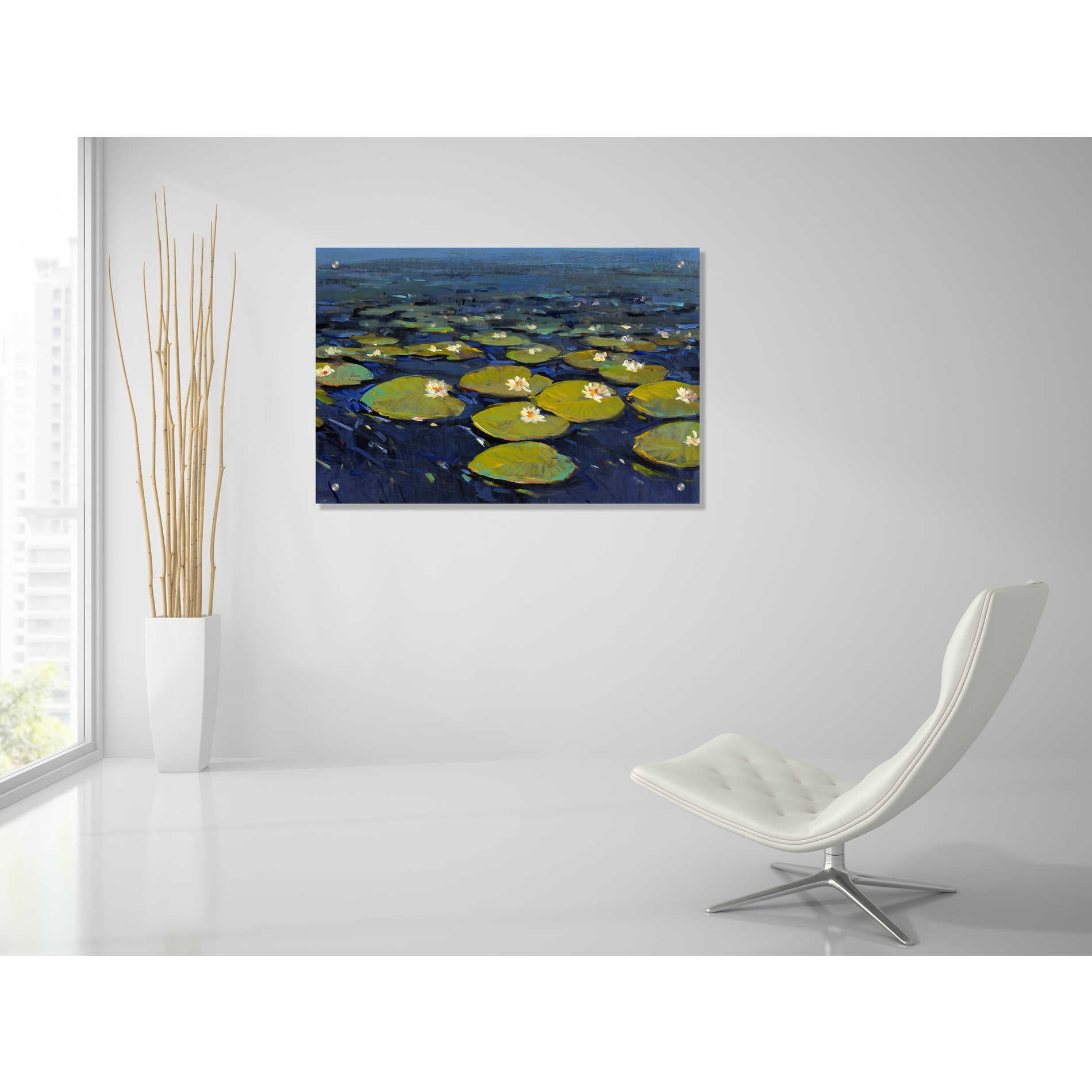 Epic Art 'Lily Pads I' by Tim O'Toole, Acrylic Glass Wall Art,36x24