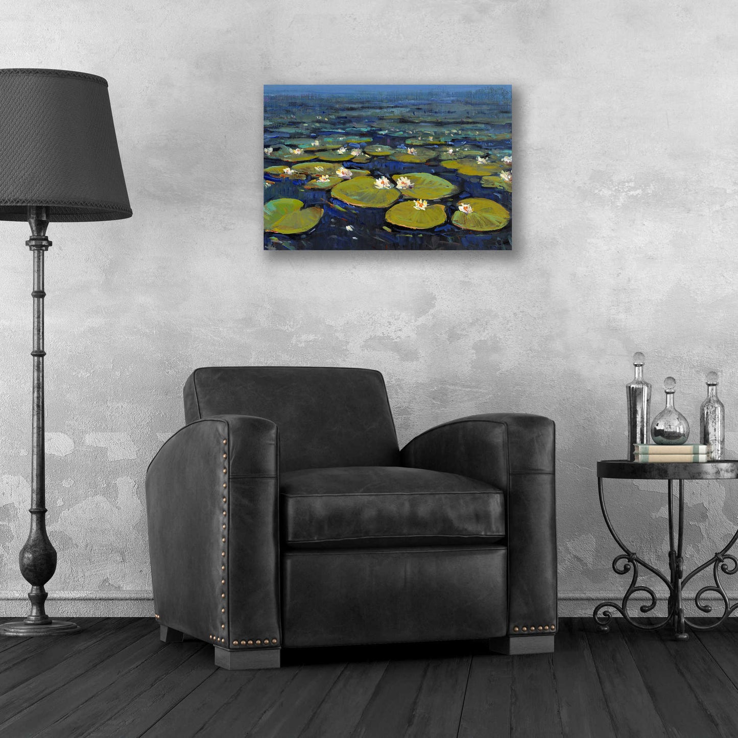 Epic Art 'Lily Pads II' by Tim O'Toole, Acrylic Glass Wall Art,24x16