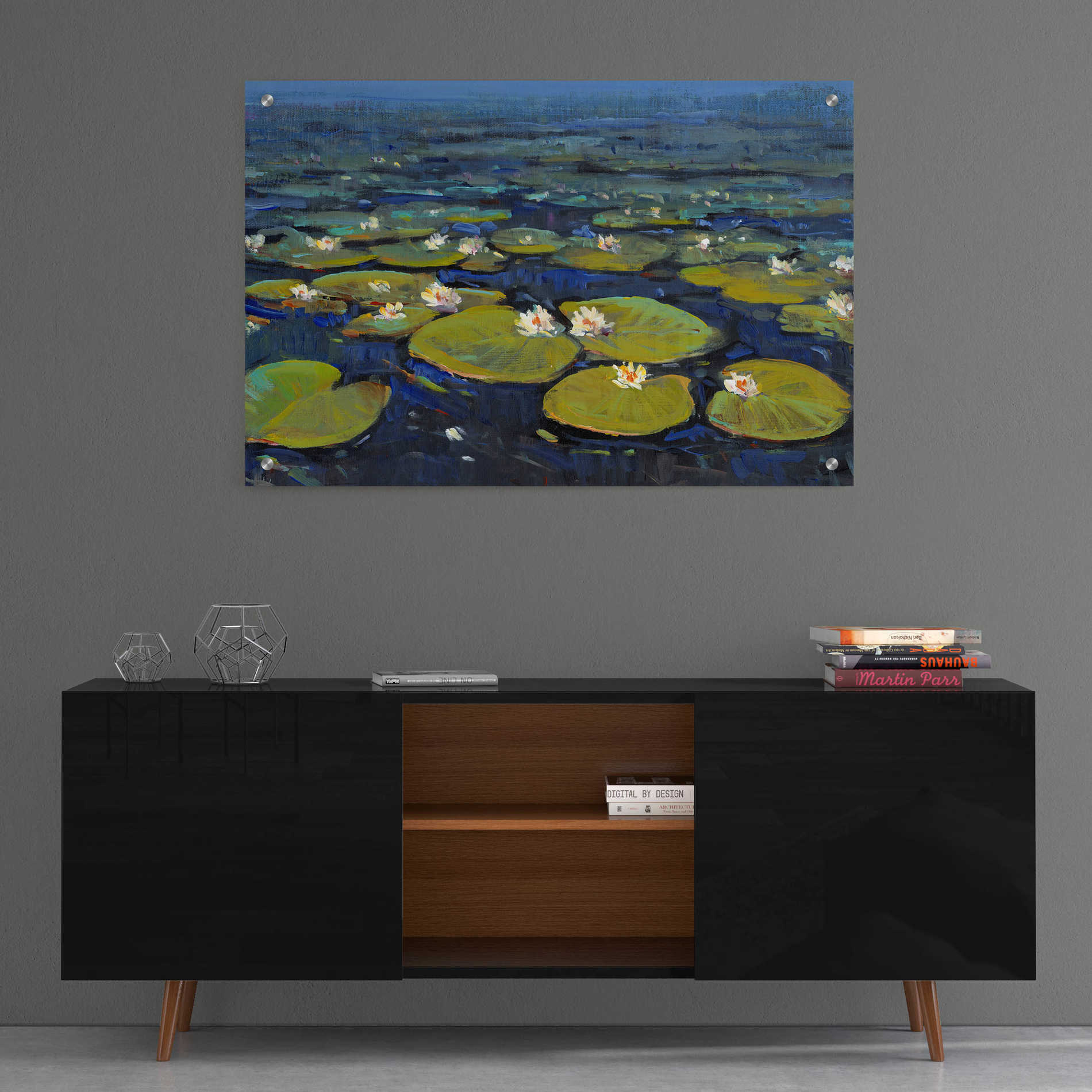 Epic Art 'Lily Pads II' by Tim O'Toole, Acrylic Glass Wall Art,36x24