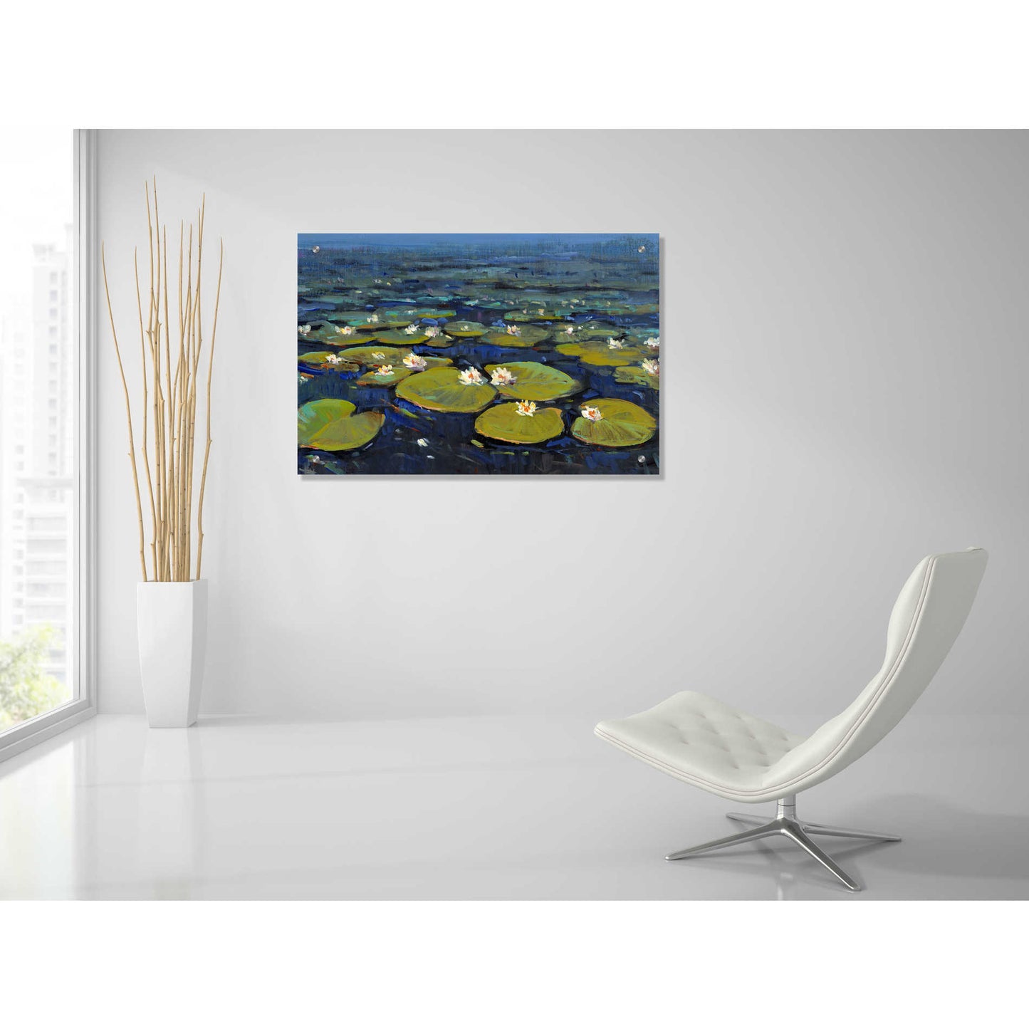 Epic Art 'Lily Pads II' by Tim O'Toole, Acrylic Glass Wall Art,36x24