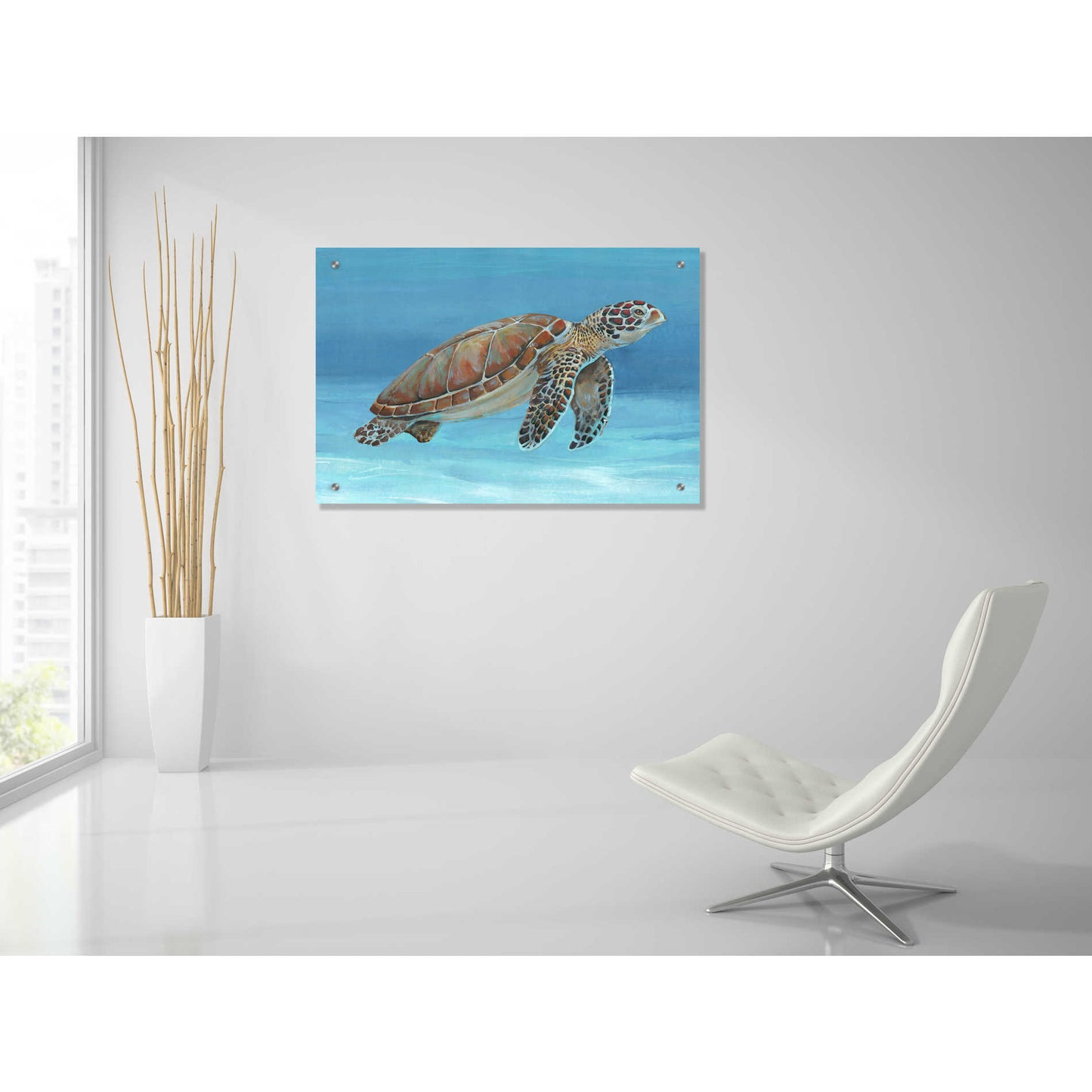 Epic Art 'Ocean Sea Turtle I' by Tim O'Toole, Acrylic Glass Wall Art,36x24