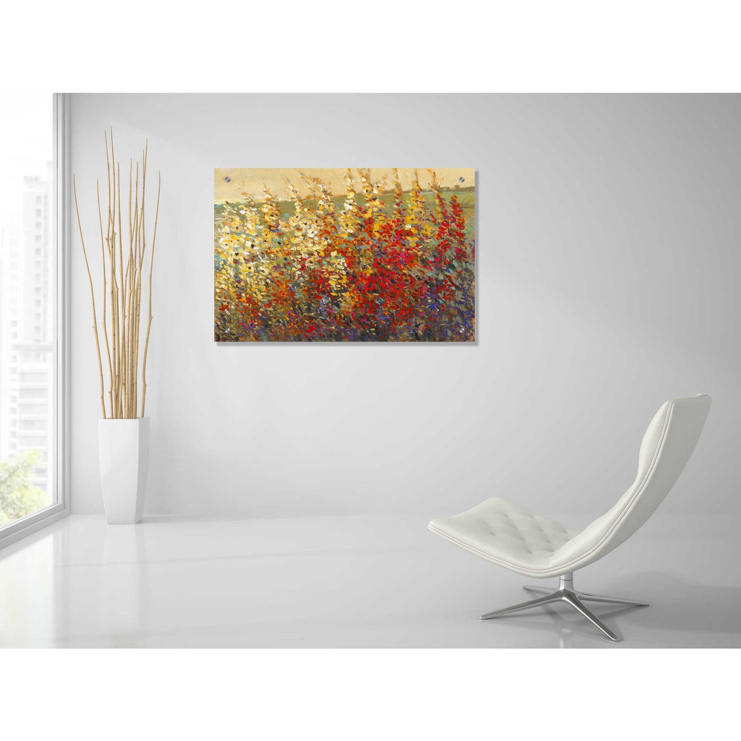 Epic Art 'Field of Spring Flowers I' by Tim O'Toole, Acrylic Glass Wall Art,36x24