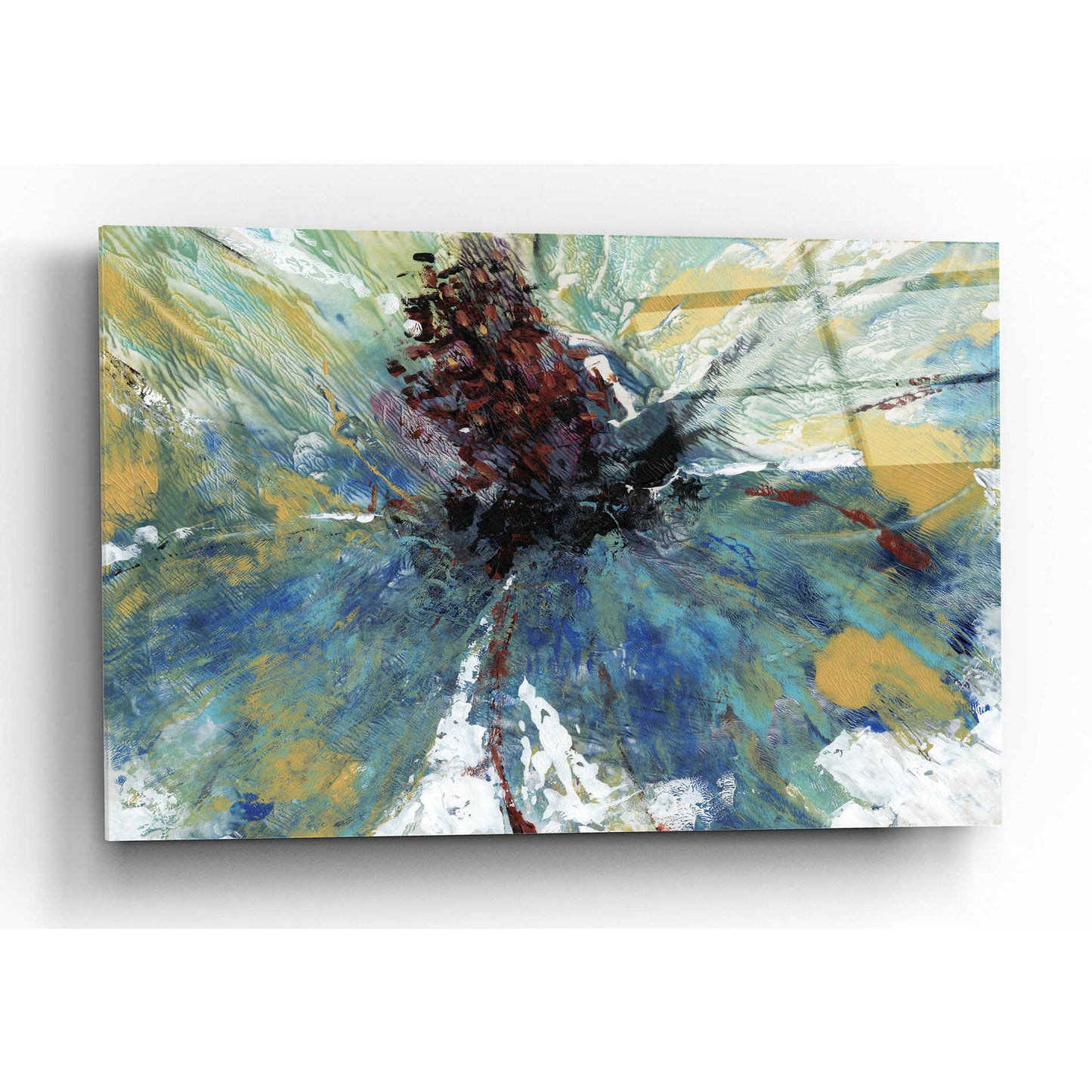 Epic Art 'Blue Splash I' by Tim O'Toole, Acrylic Glass Wall Art,16x12