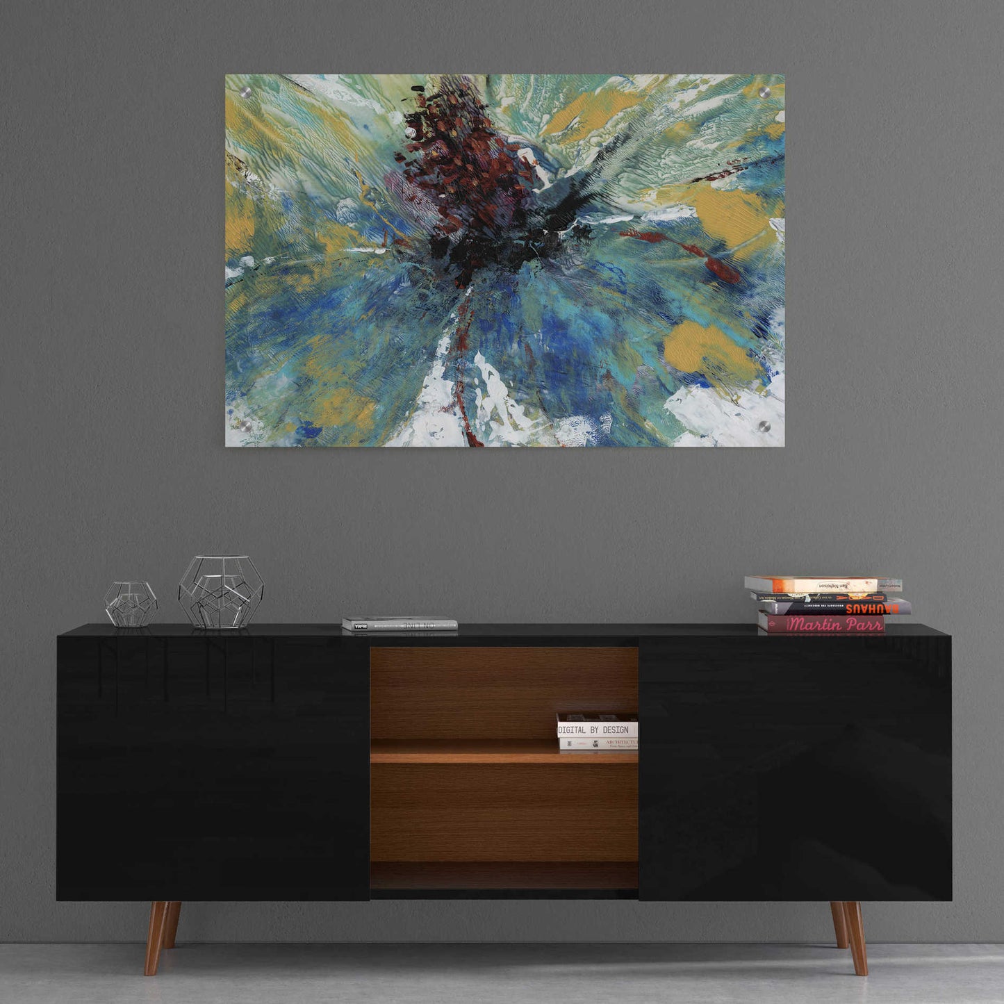 Epic Art 'Blue Splash I' by Tim O'Toole, Acrylic Glass Wall Art,36x24