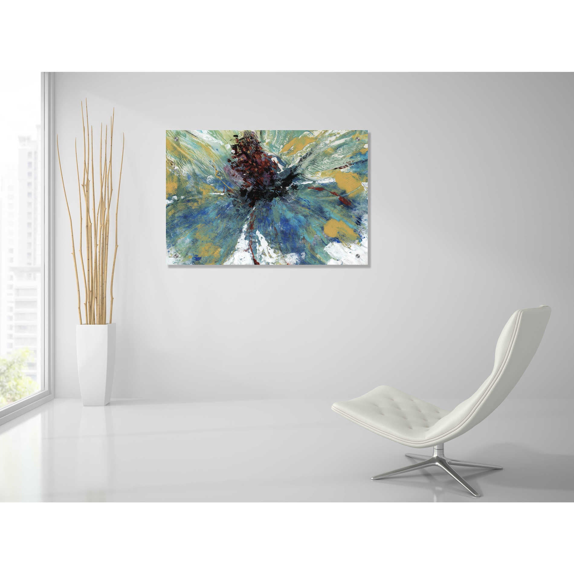 Epic Art 'Blue Splash I' by Tim O'Toole, Acrylic Glass Wall Art,36x24