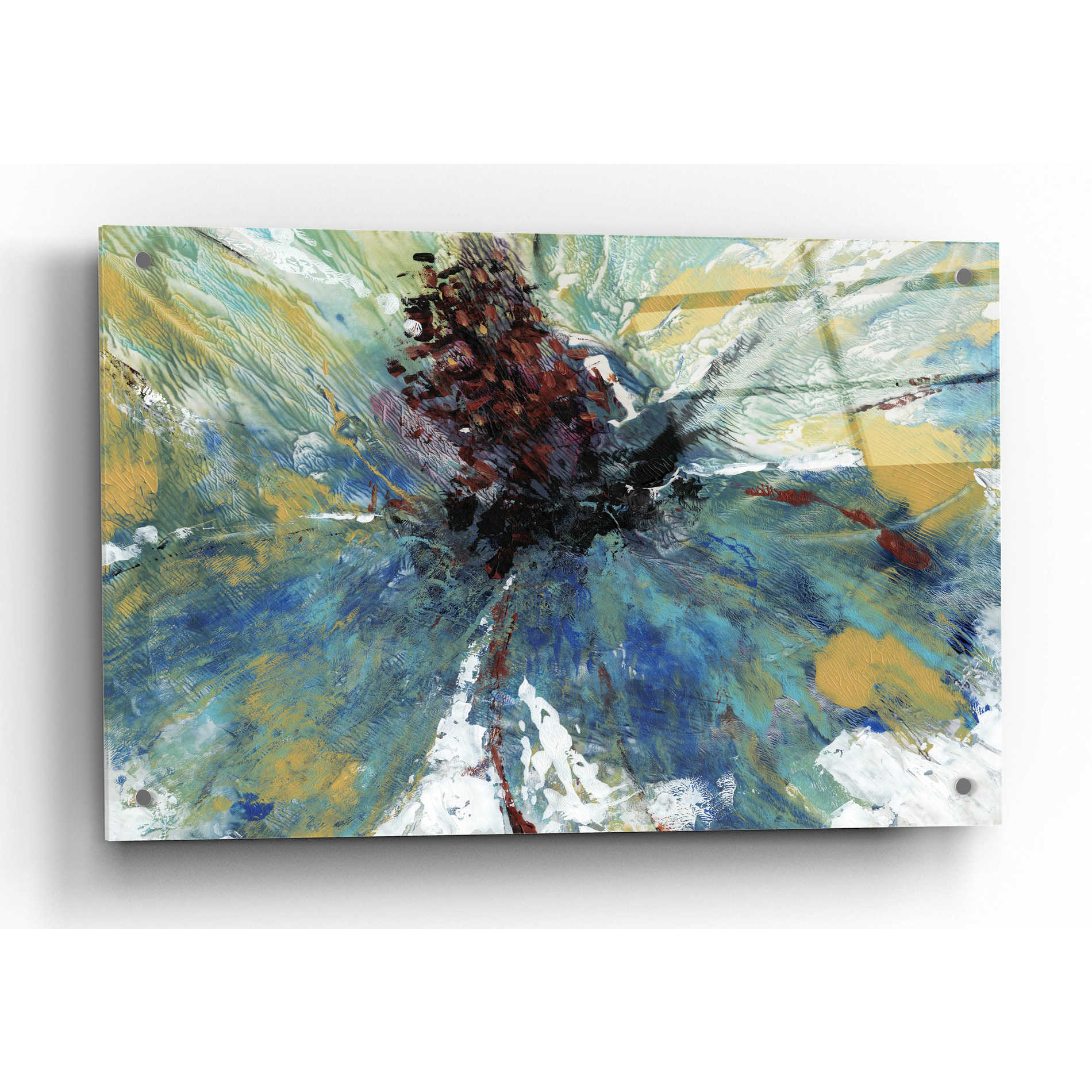 Epic Art 'Blue Splash I' by Tim O'Toole, Acrylic Glass Wall Art,36x24