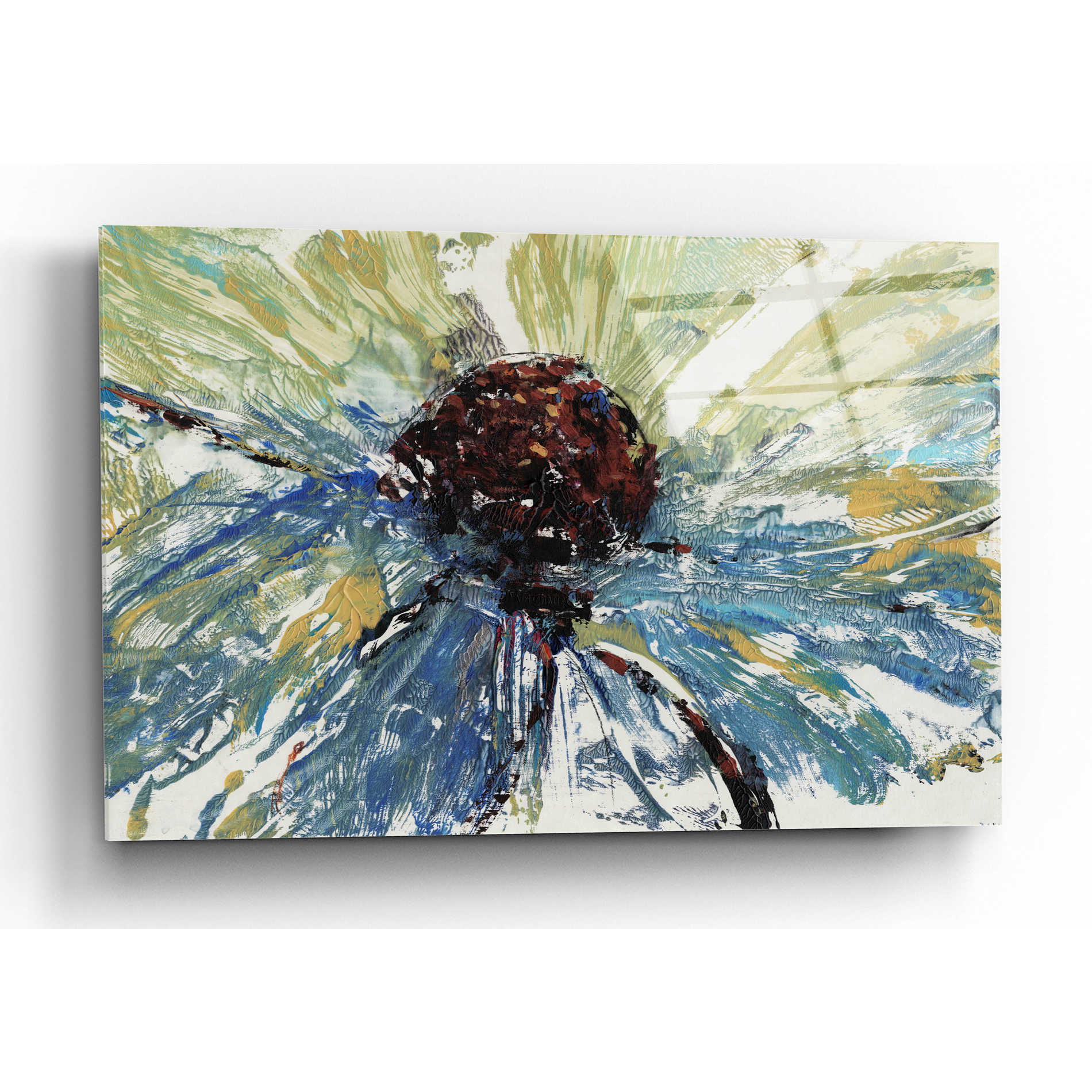 Epic Art 'Blue Splash II' by Tim O'Toole, Acrylic Glass Wall Art,16x12