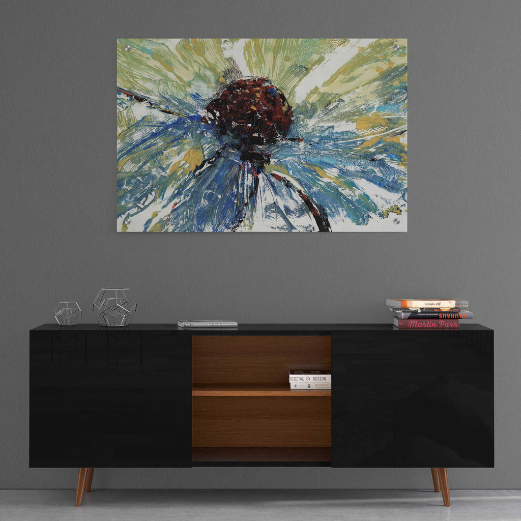 Epic Art 'Blue Splash II' by Tim O'Toole, Acrylic Glass Wall Art,36x24
