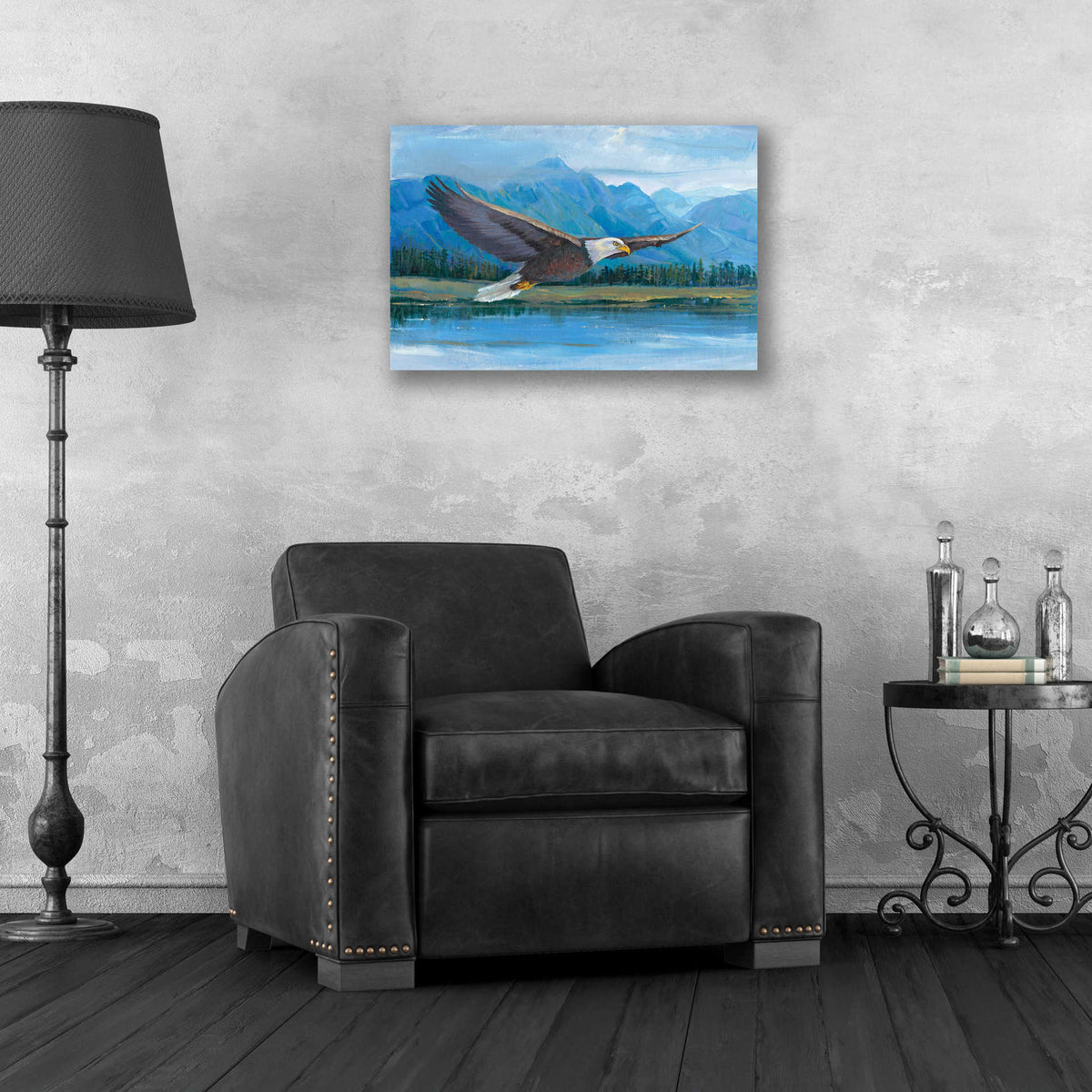 Epic Art 'Eagle Soaring' by Tim O'Toole, Acrylic Glass Wall Art,24x16