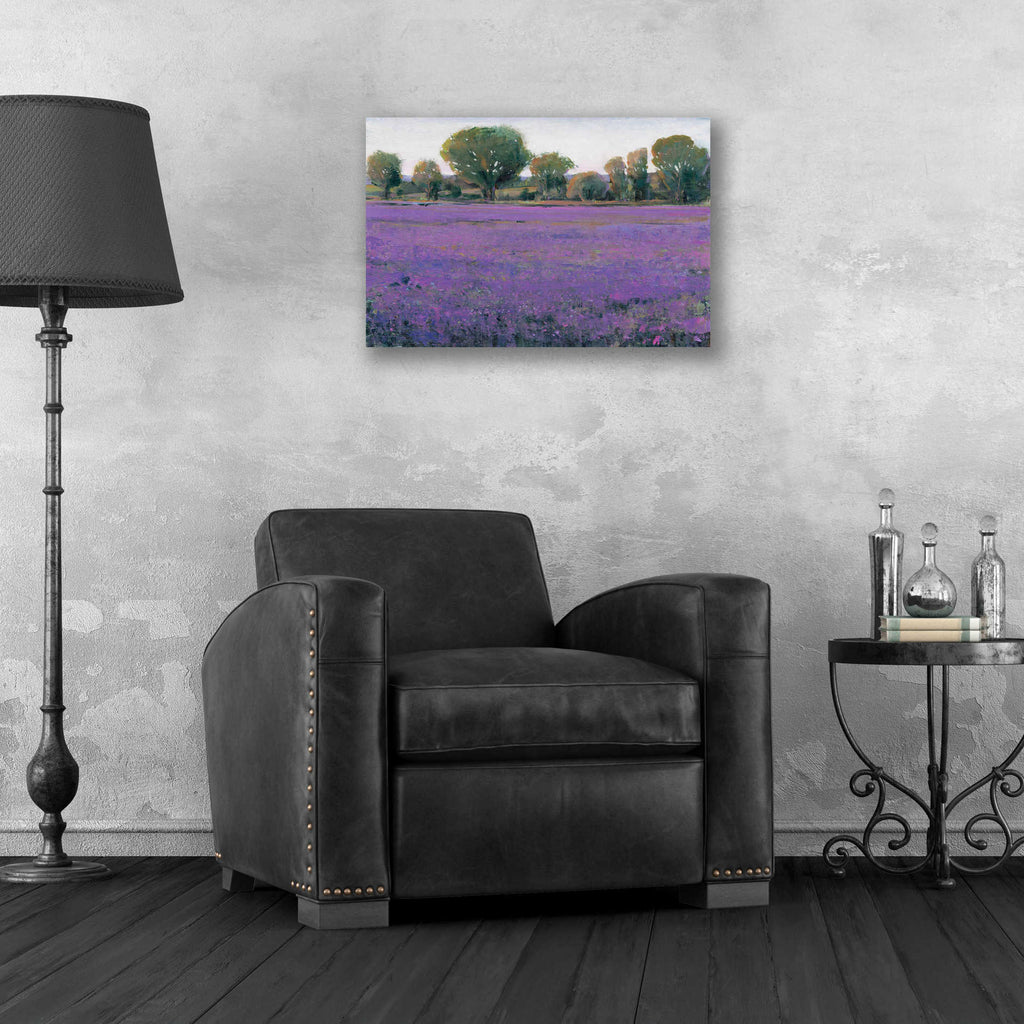 Epic Art 'Lavender Field I' by Tim O'Toole, Acrylic Glass Wall Art,24x16