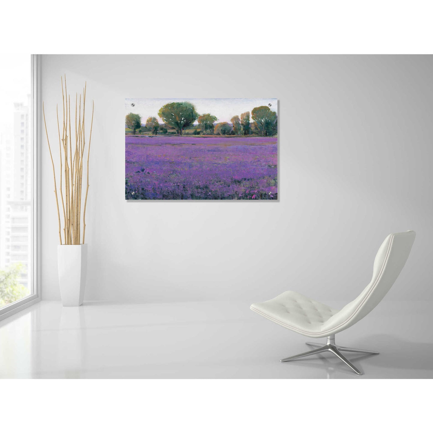 Epic Art 'Lavender Field I' by Tim O'Toole, Acrylic Glass Wall Art,36x24