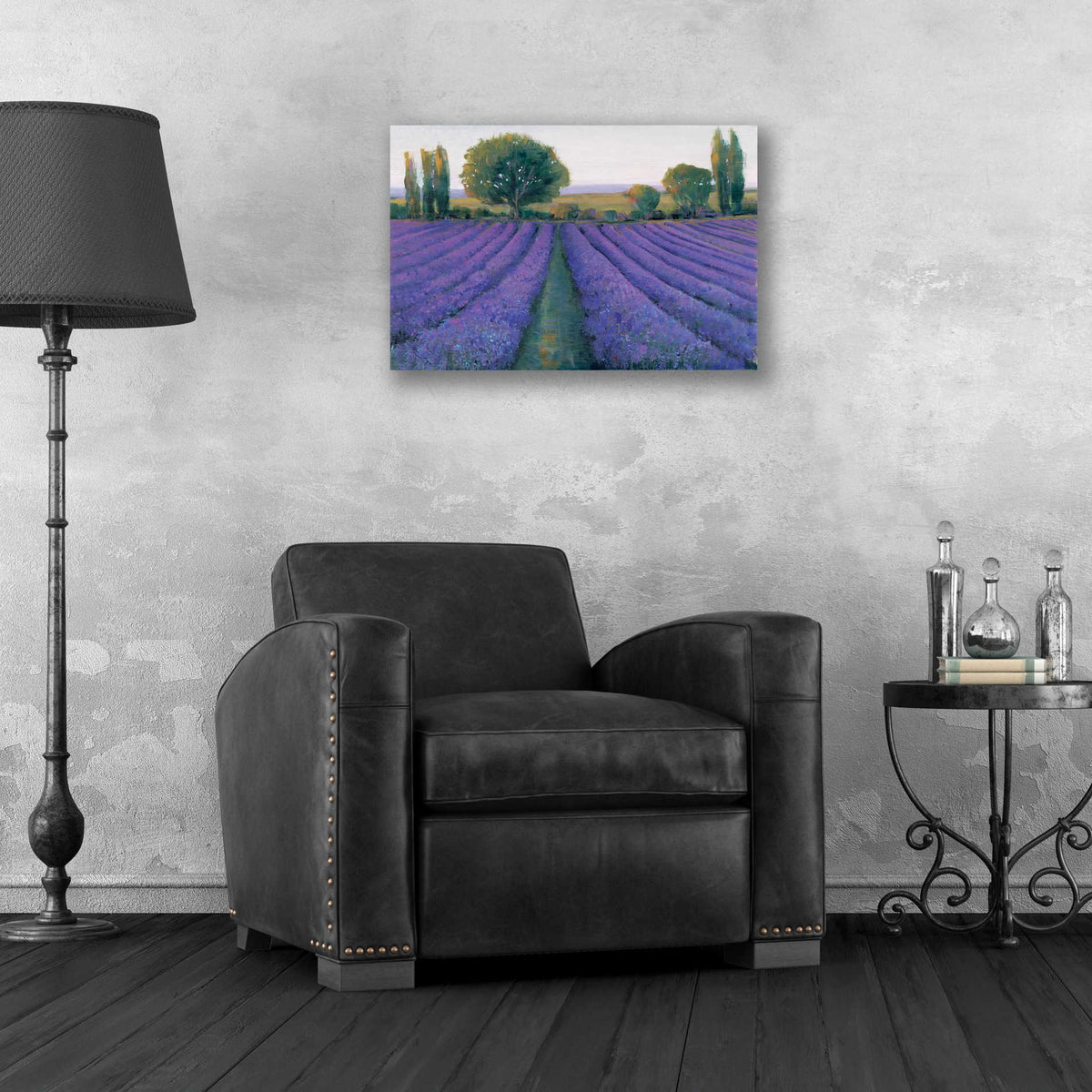 Epic Art 'Lavender Field II' by Tim O'Toole, Acrylic Glass Wall Art,24x16