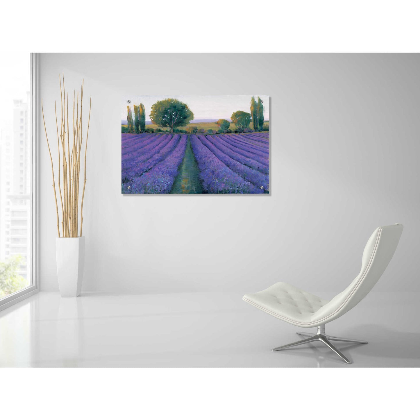 Epic Art 'Lavender Field II' by Tim O'Toole, Acrylic Glass Wall Art,36x24