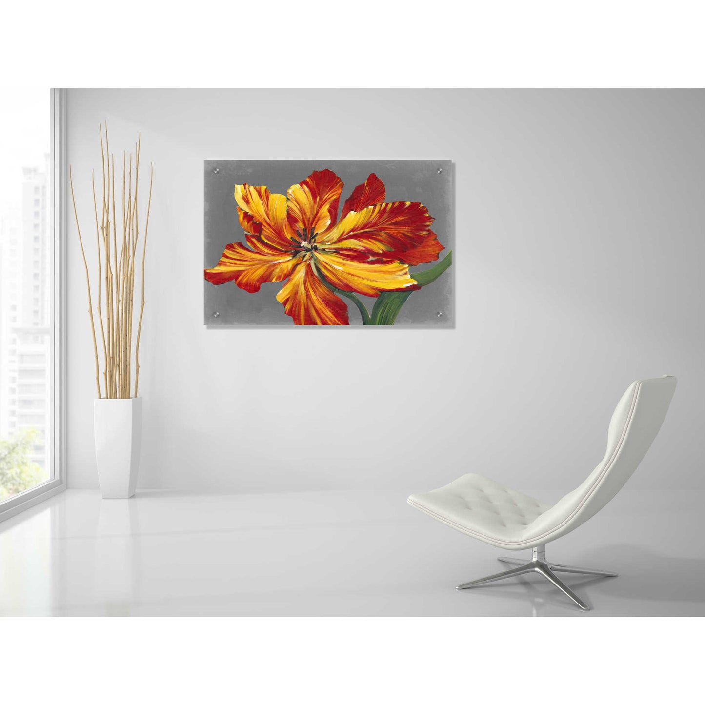 Epic Art 'Tulip Portrait I' by Tim O'Toole, Acrylic Glass Wall Art,36x24