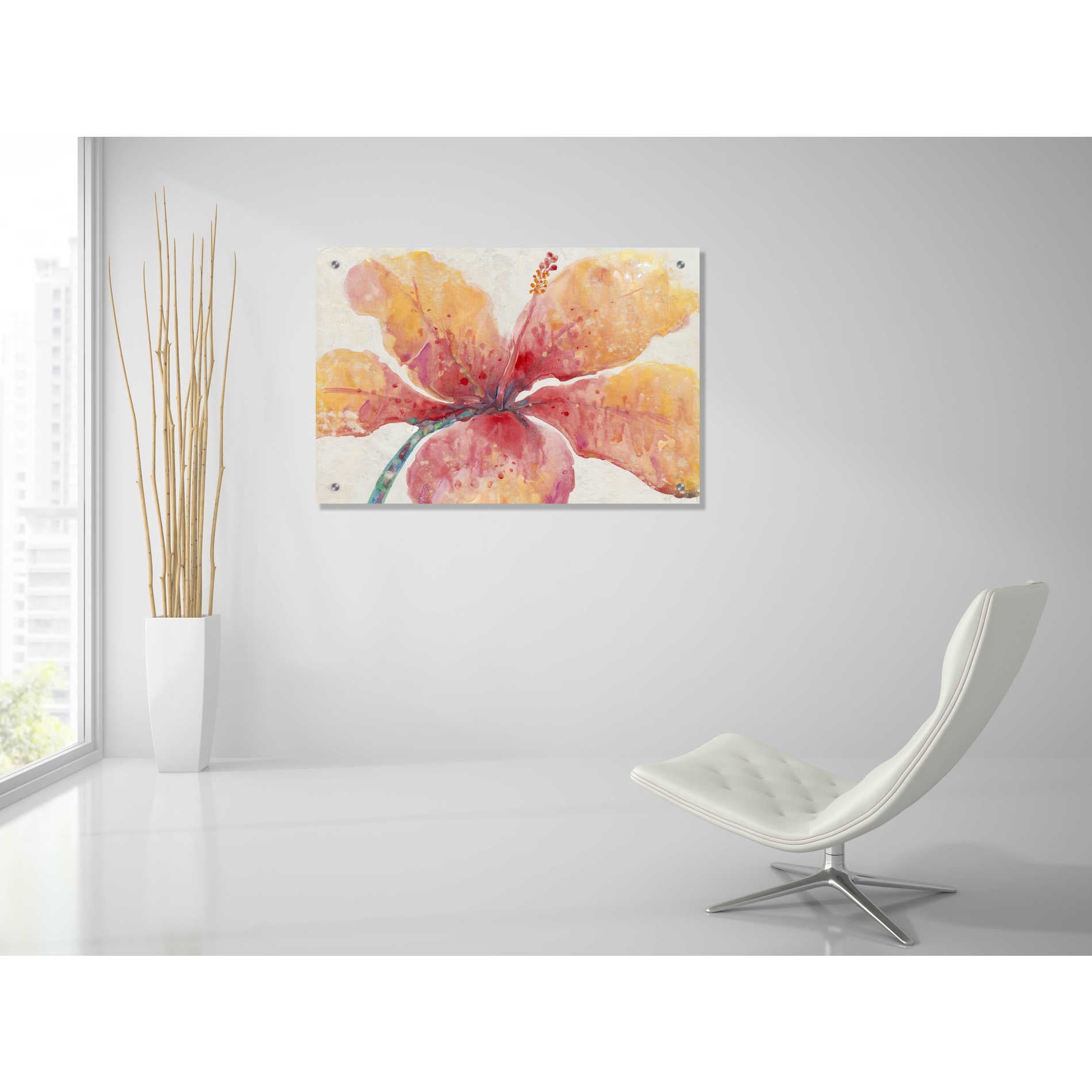 Epic Art 'Blooming Hibiscus' by Tim O'Toole, Acrylic Glass Wall Art,36x24