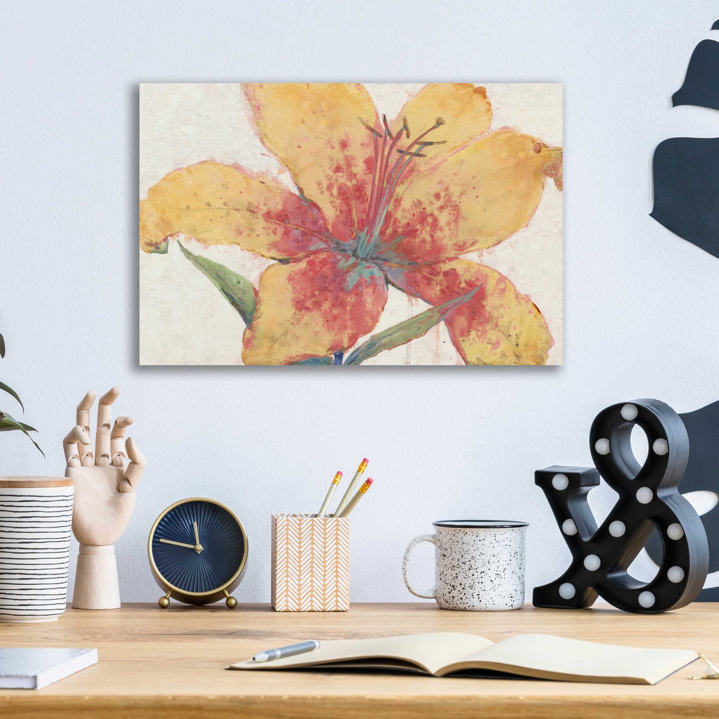 Epic Art 'Blooming Lily' by Tim O'Toole, Acrylic Glass Wall Art,16x12