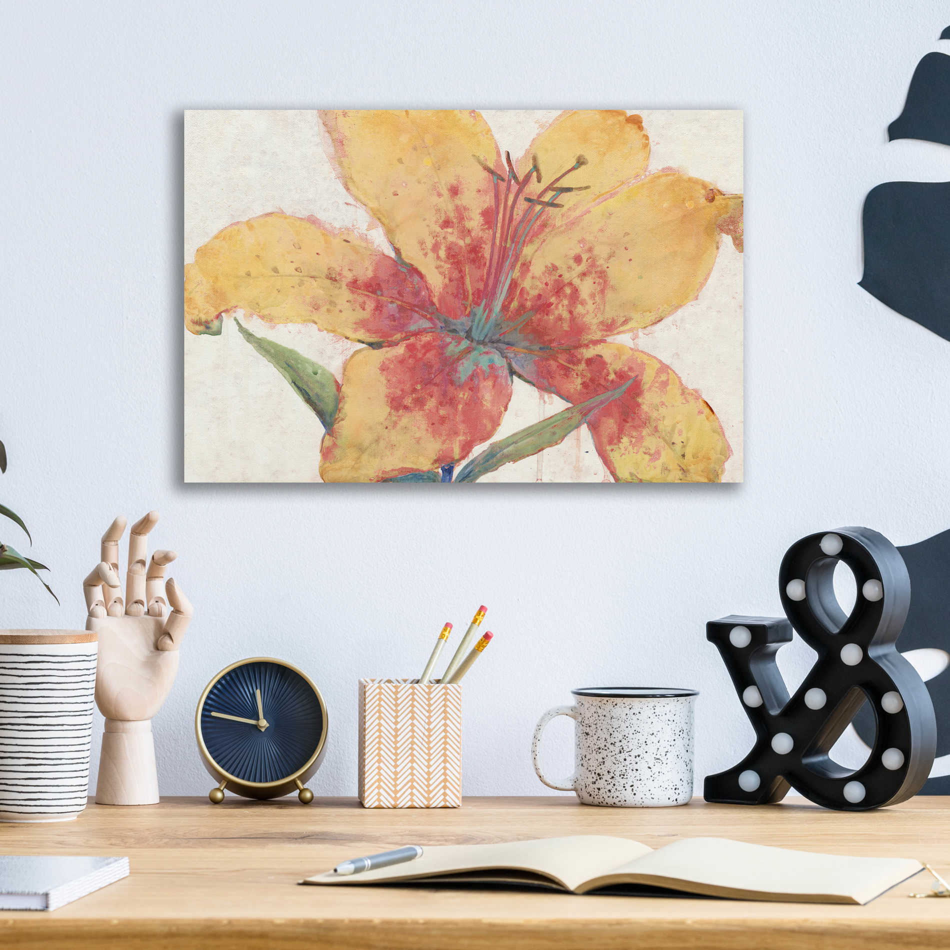 Epic Art 'Blooming Lily' by Tim O'Toole, Acrylic Glass Wall Art,16x12