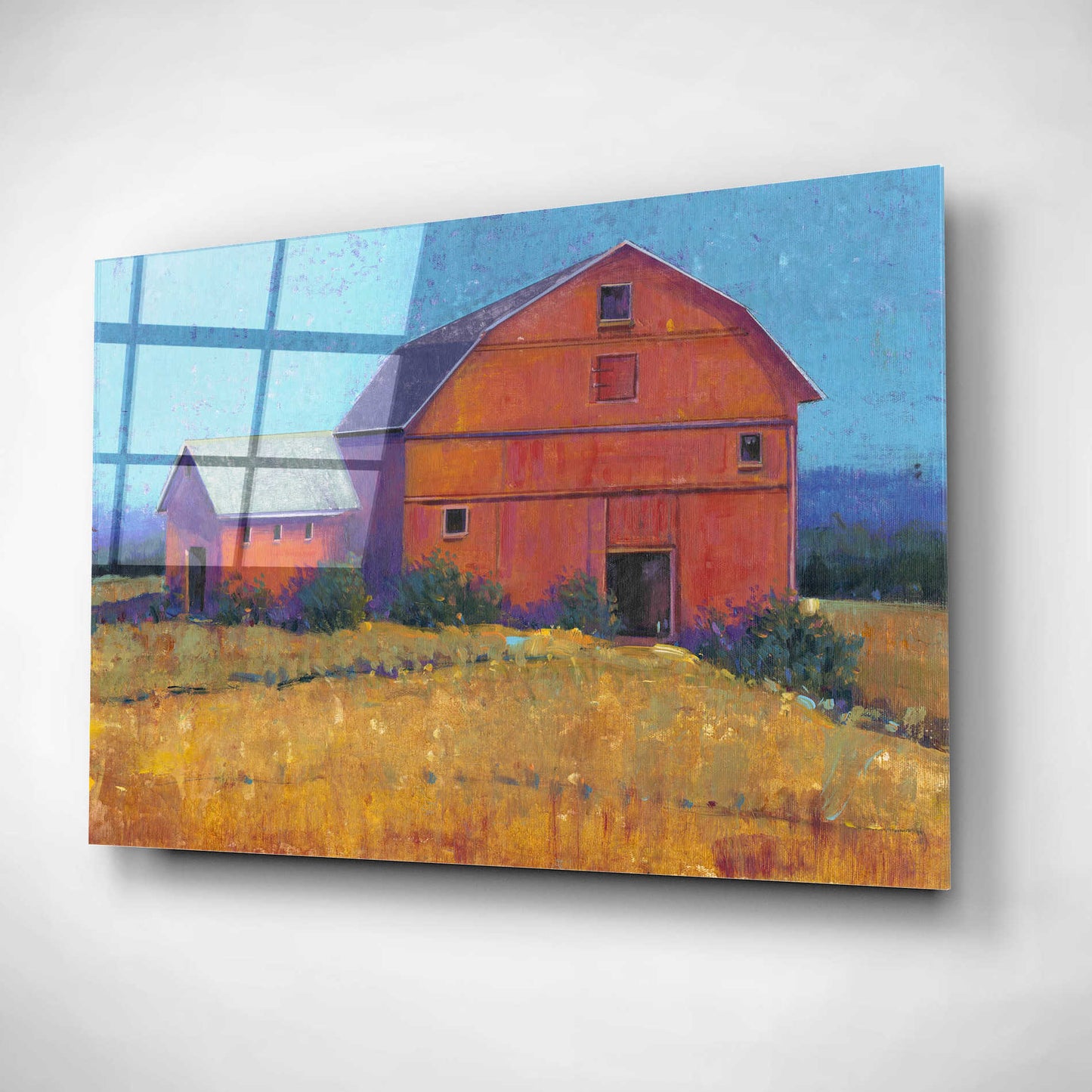 Epic Art 'Colorful Barn View I' by Tim O'Toole, Acrylic Glass Wall Art,16x12