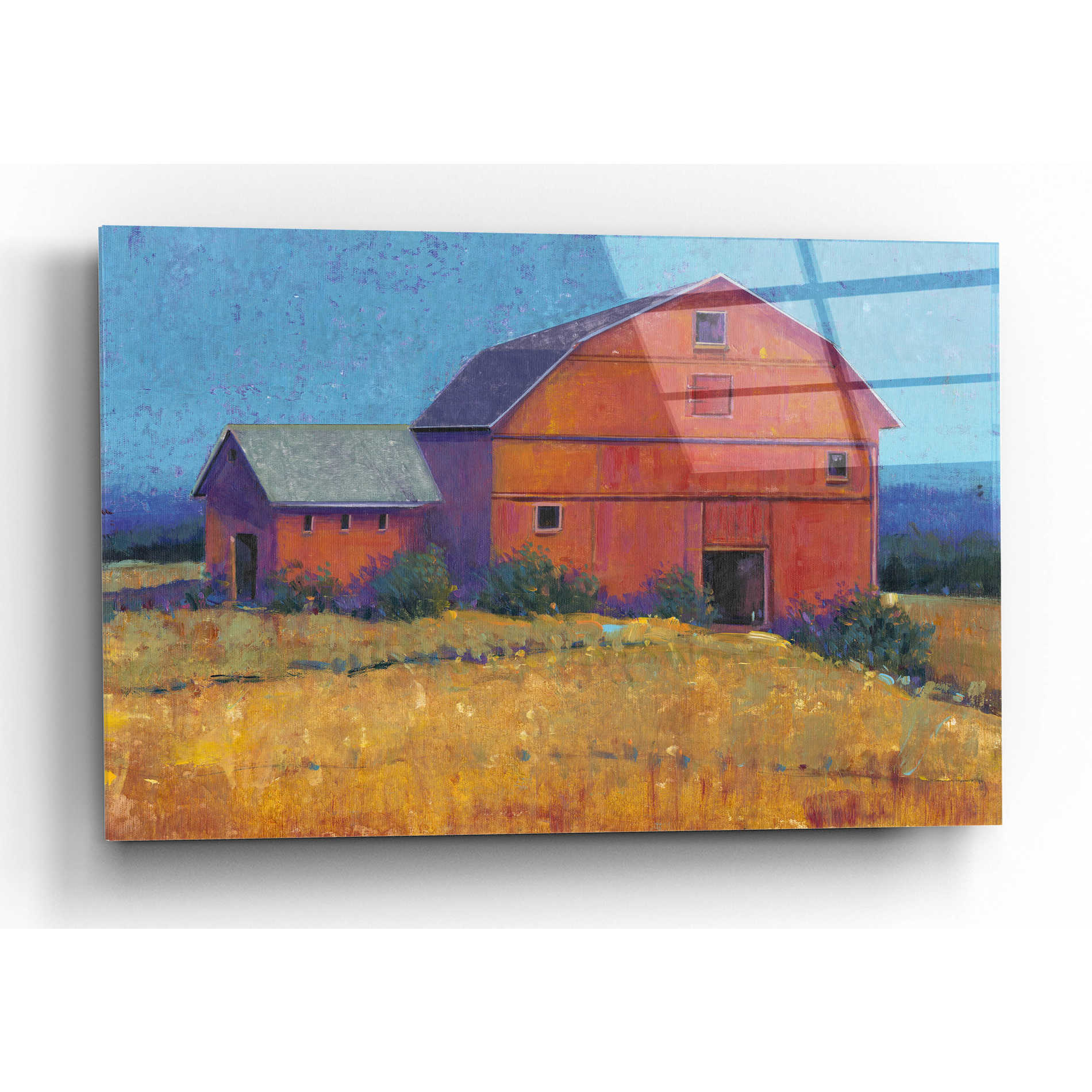 Epic Art 'Colorful Barn View I' by Tim O'Toole, Acrylic Glass Wall Art,16x12