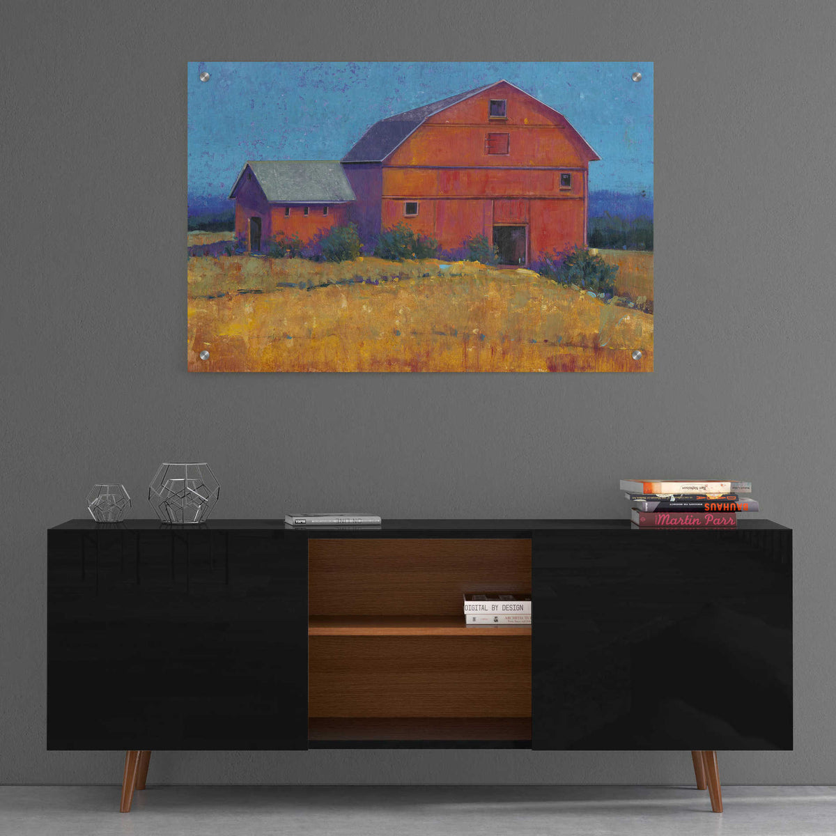Epic Art 'Colorful Barn View I' by Tim O'Toole, Acrylic Glass Wall Art,36x24