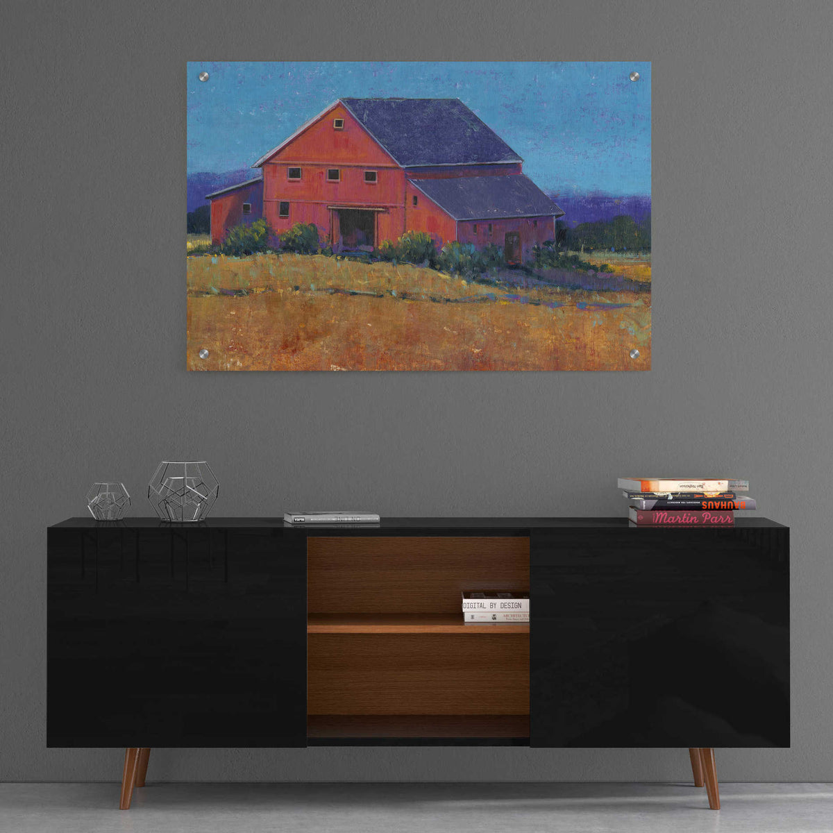 Epic Art 'Colorful Barn View II' by Tim O'Toole, Acrylic Glass Wall Art,36x24