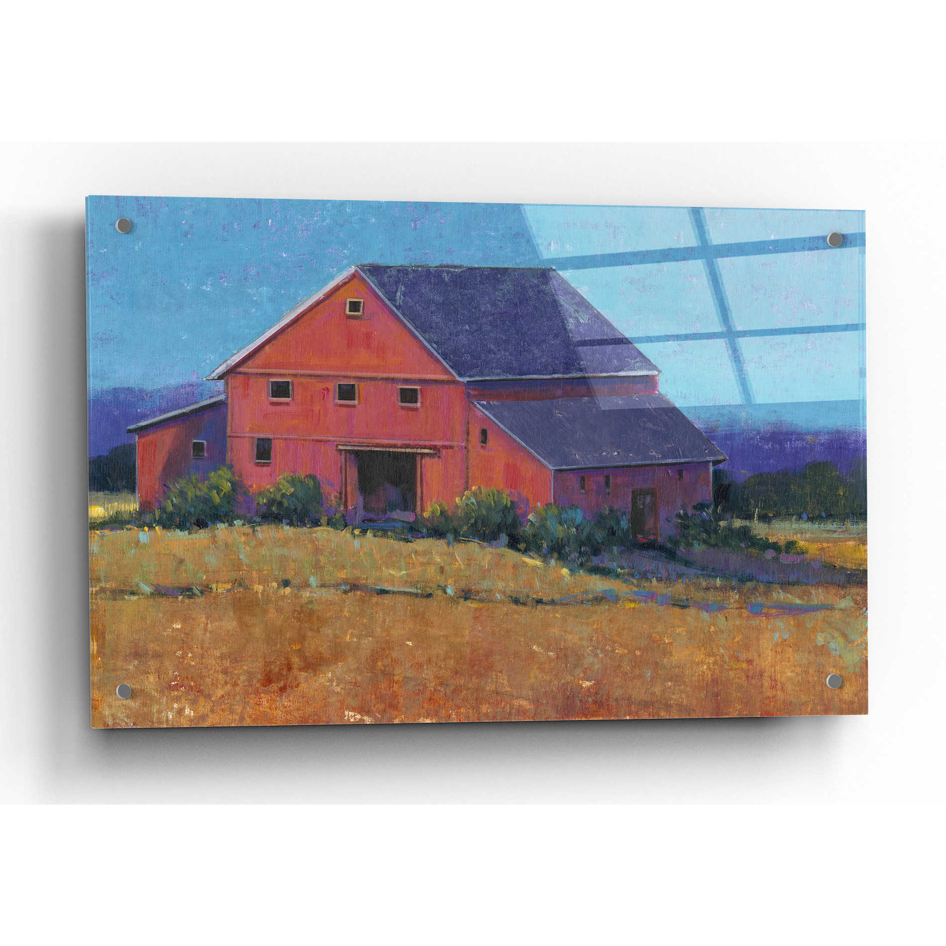 Epic Art 'Colorful Barn View II' by Tim O'Toole, Acrylic Glass Wall Art,36x24