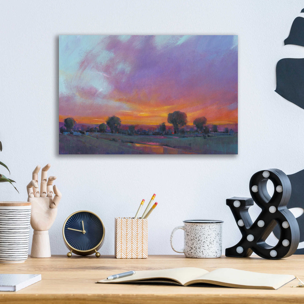 Epic Art 'Fiery Sunset I' by Tim O'Toole, Acrylic Glass Wall Art,16x12