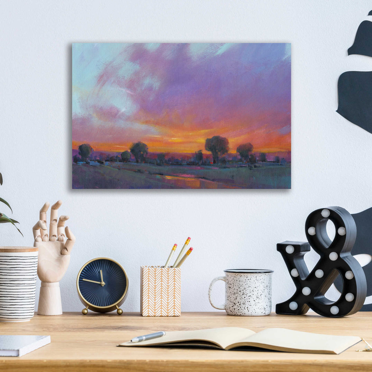 Epic Art 'Fiery Sunset I' by Tim O'Toole, Acrylic Glass Wall Art,16x12