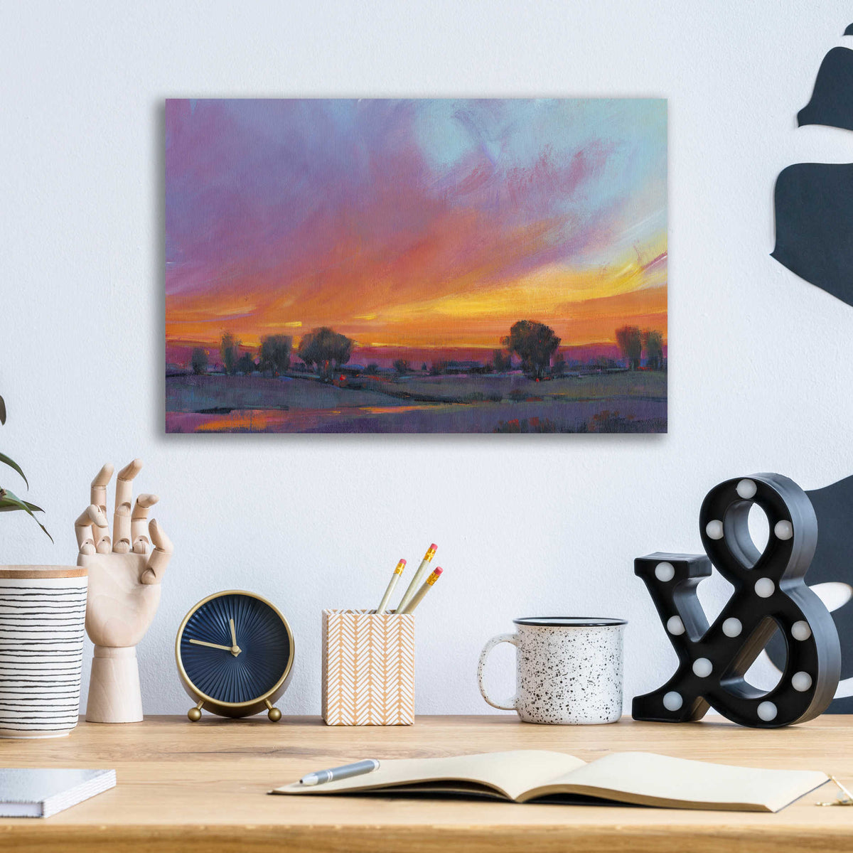 Epic Art 'Fiery Sunset II' by Tim O'Toole, Acrylic Glass Wall Art,16x12