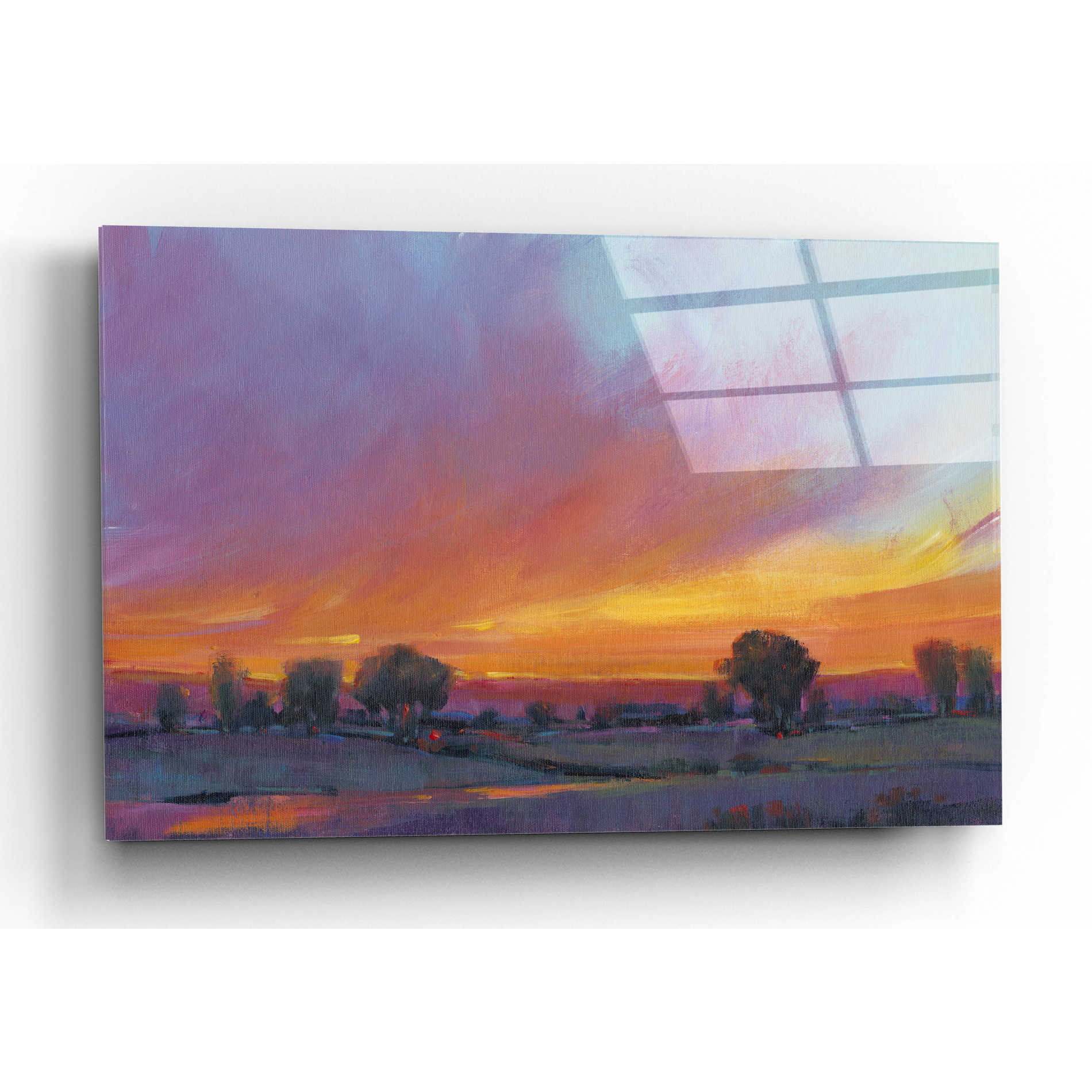 Epic Art 'Fiery Sunset II' by Tim O'Toole, Acrylic Glass Wall Art,16x12