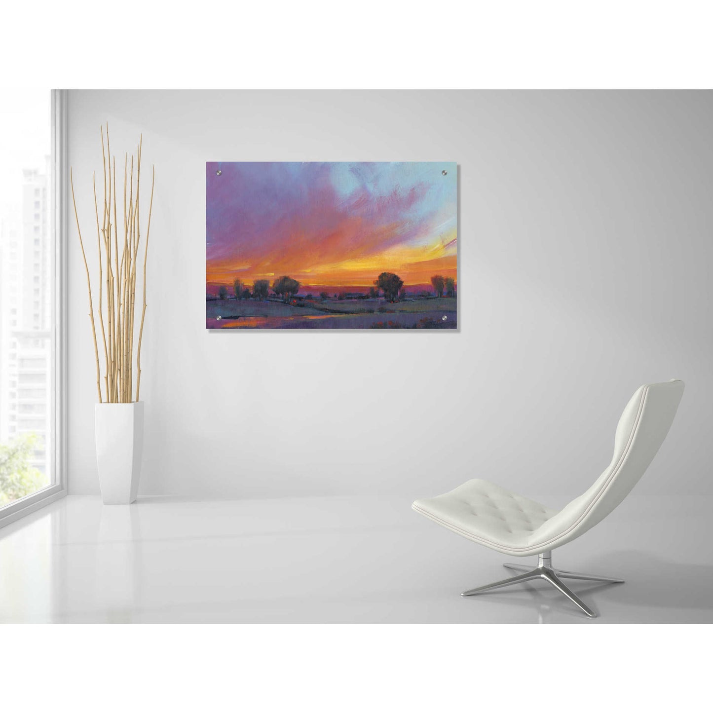 Epic Art 'Fiery Sunset II' by Tim O'Toole, Acrylic Glass Wall Art,36x24