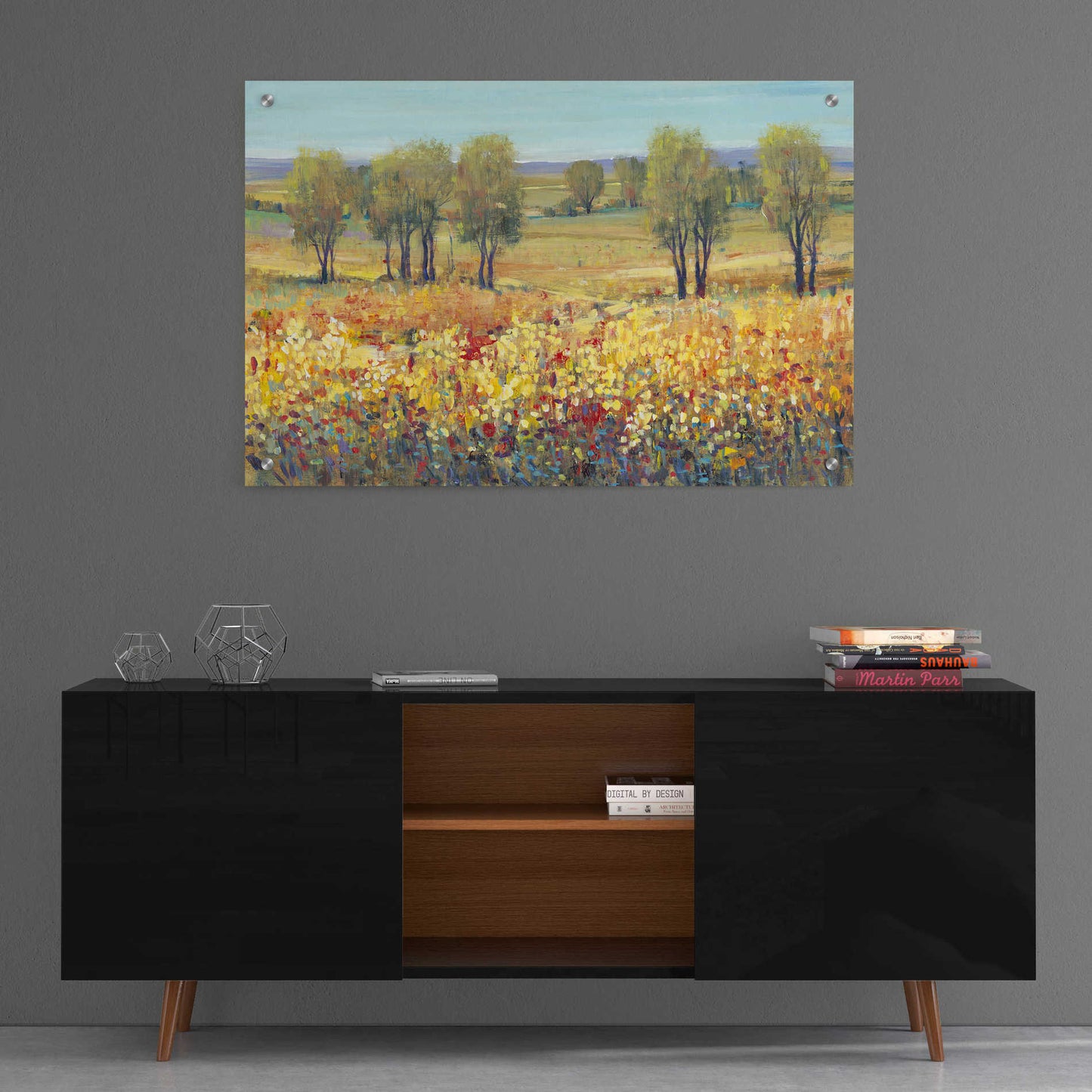 Epic Art 'Golden Fields I' by Tim O'Toole, Acrylic Glass Wall Art,36x24