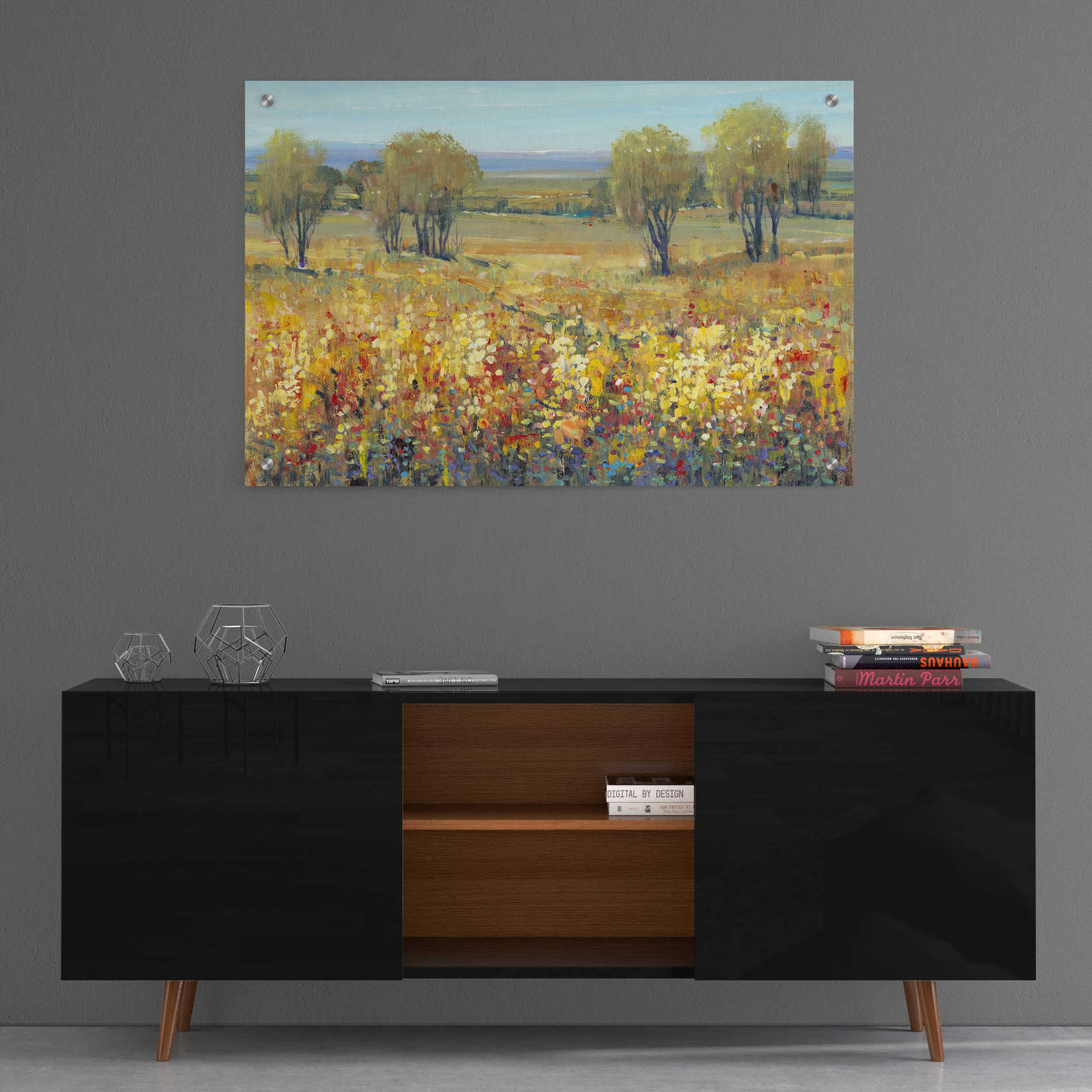 Epic Art 'Golden Fields II' by Tim O'Toole, Acrylic Glass Wall Art,36x24