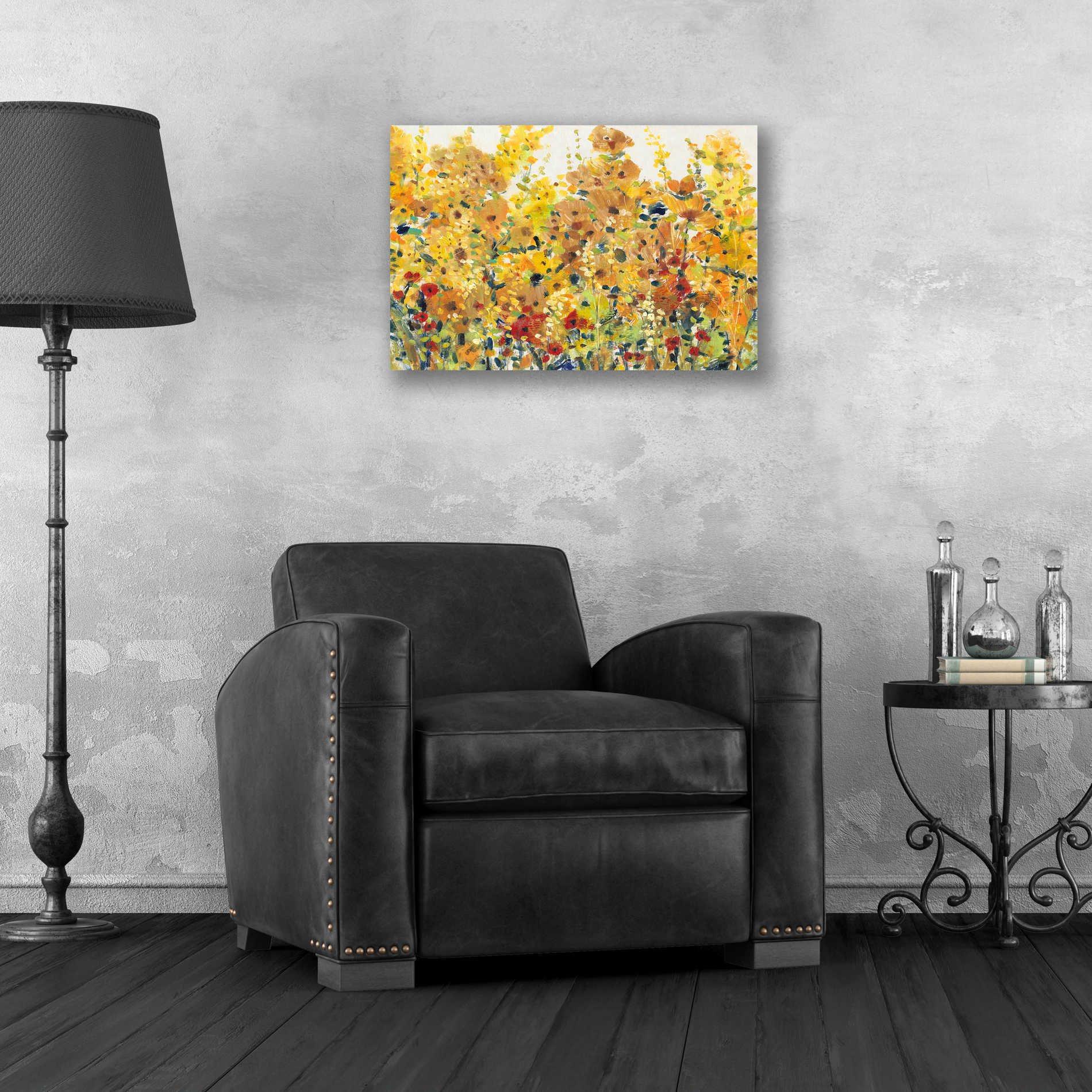 Epic Art 'Golden Summer Garden I' by Tim O'Toole, Acrylic Glass Wall Art,24x16