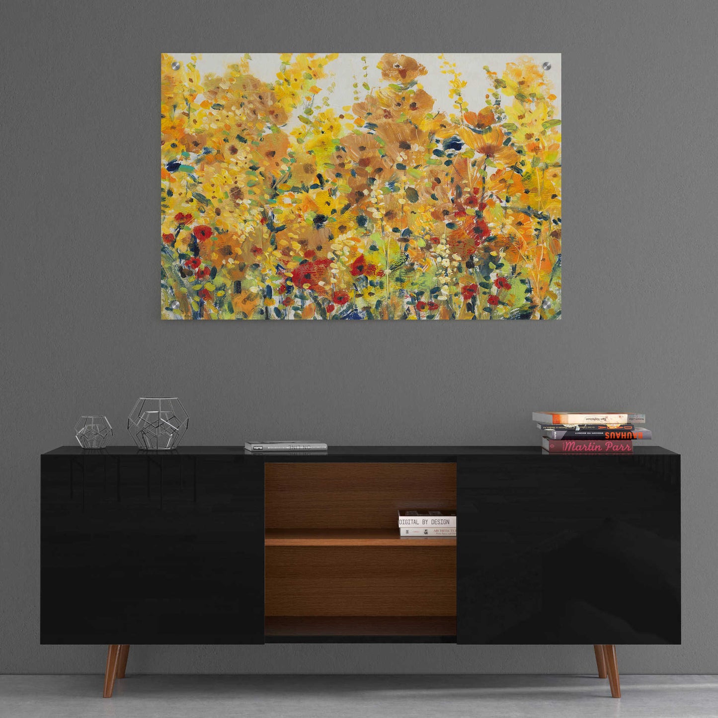 Epic Art 'Golden Summer Garden I' by Tim O'Toole, Acrylic Glass Wall Art,36x24