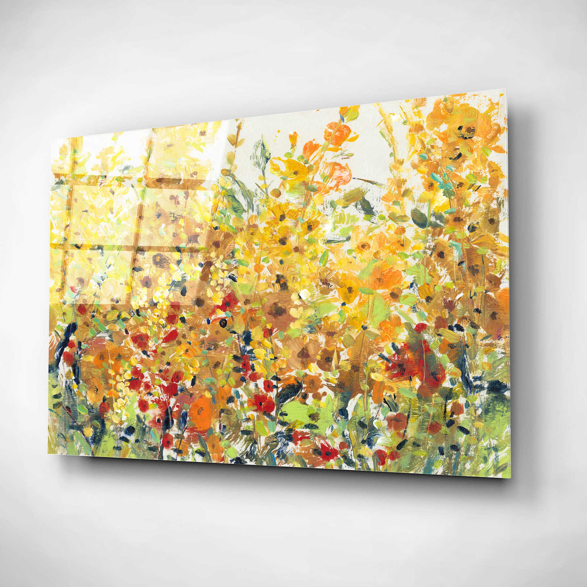 Epic Art 'Golden Summer Garden II' by Tim O'Toole, Acrylic Glass Wall Art,16x12