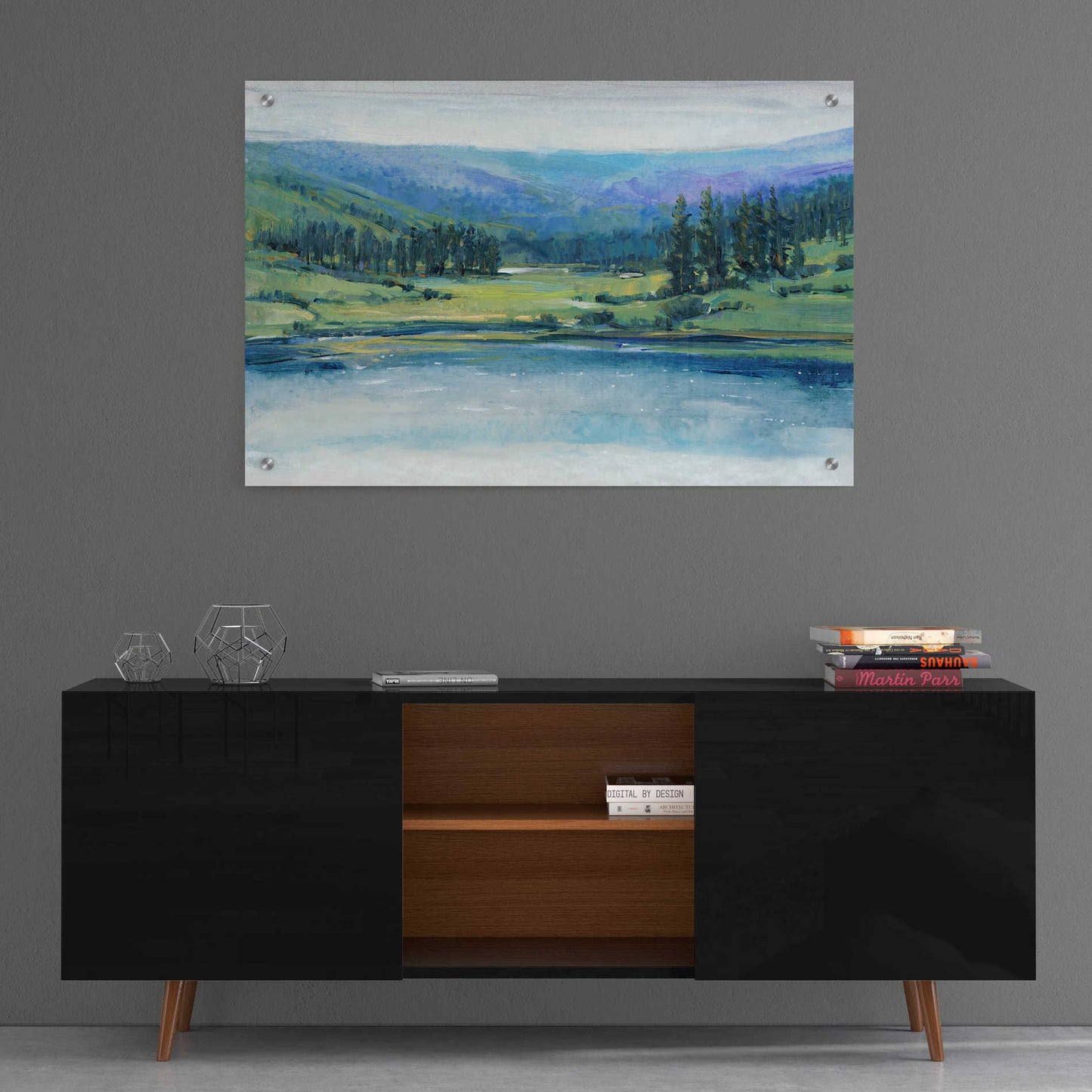 Epic Art 'Mountain Lake I' by Tim O'Toole, Acrylic Glass Wall Art,36x24