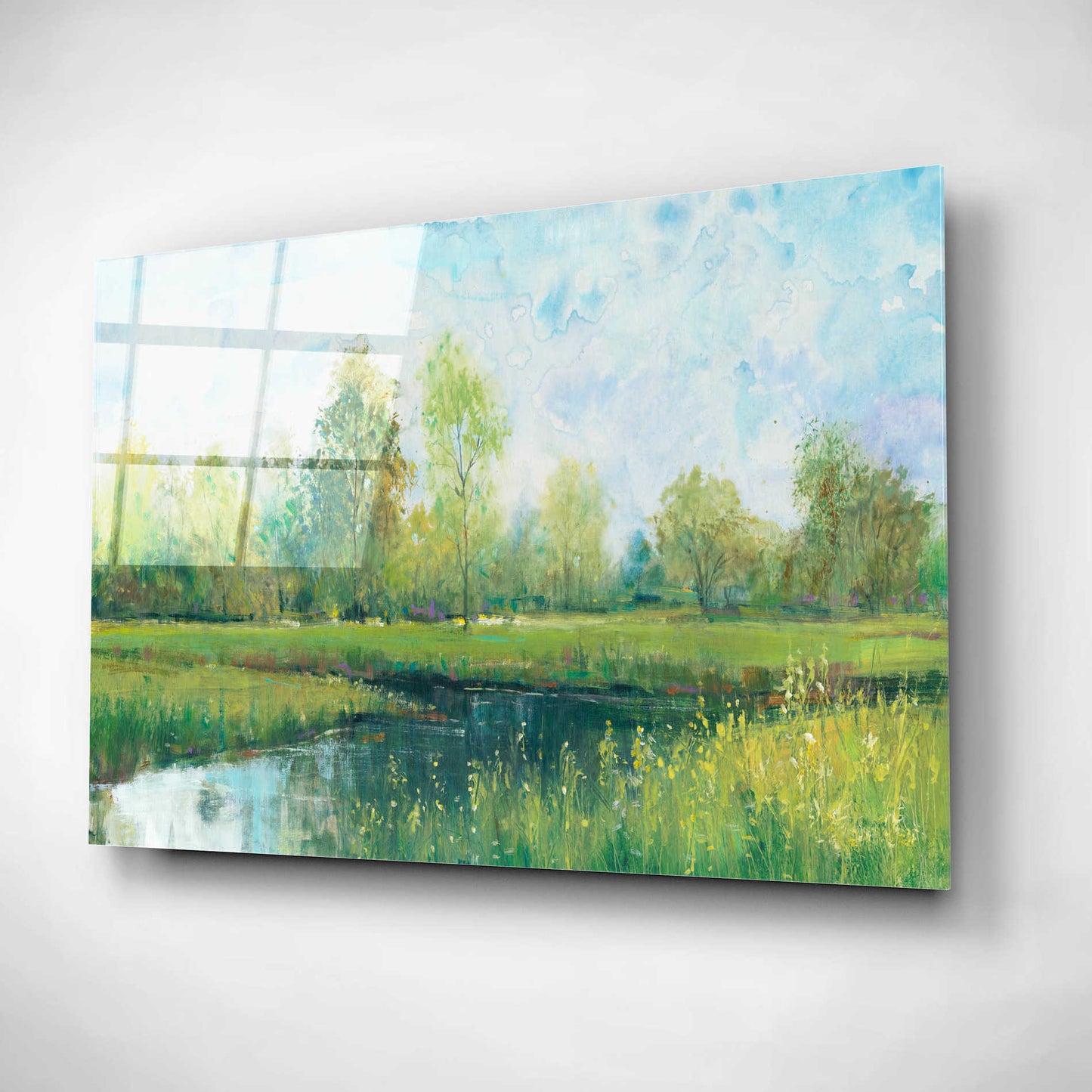 Epic Art 'Tranquil Park I' by Tim O'Toole, Acrylic Glass Wall Art,16x12