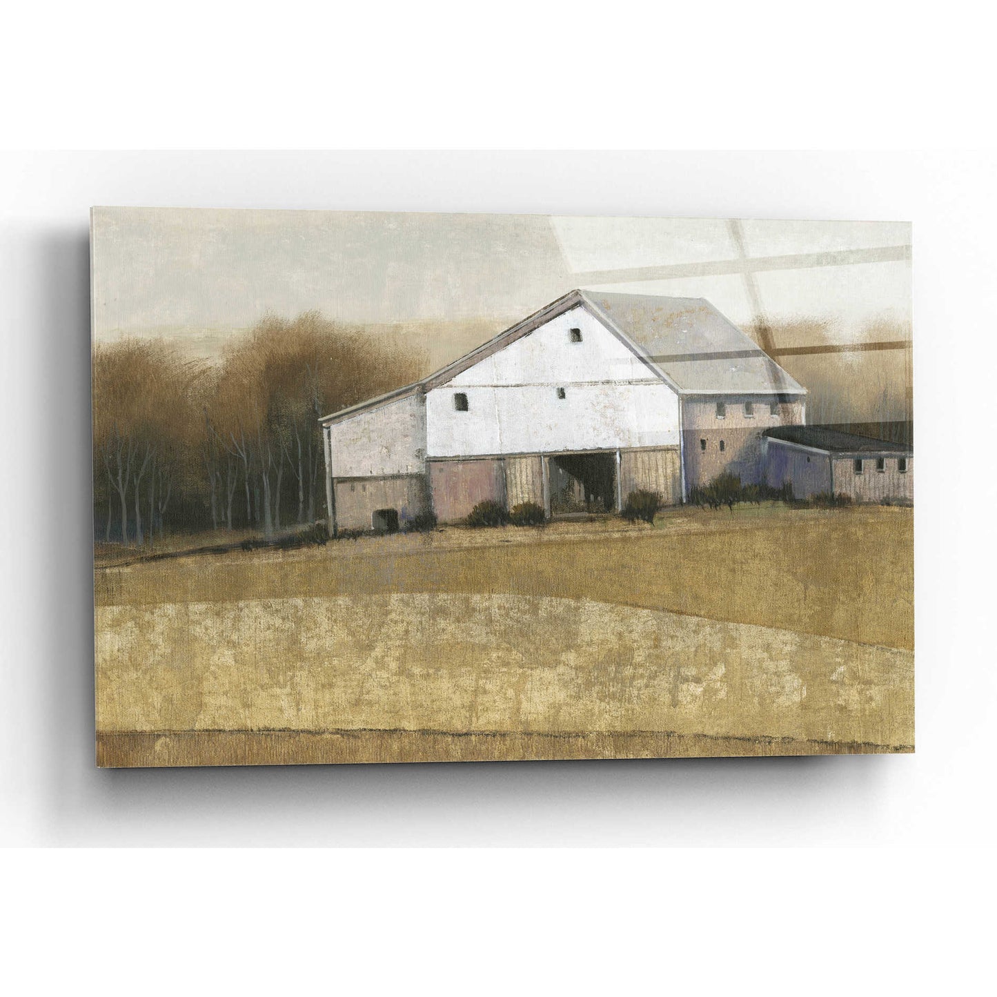 Epic Art 'White Barn View I' by Tim O'Toole, Acrylic Glass Wall Art,24x16