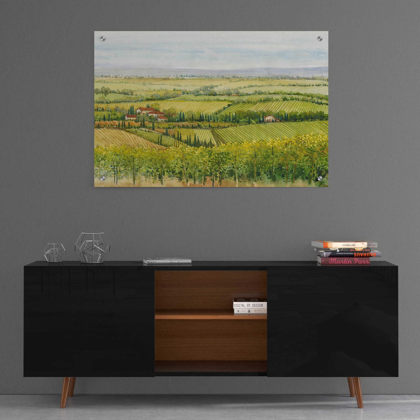 Epic Art 'Wine Country View I' by Tim O'Toole, Acrylic Glass Wall Art,36x24