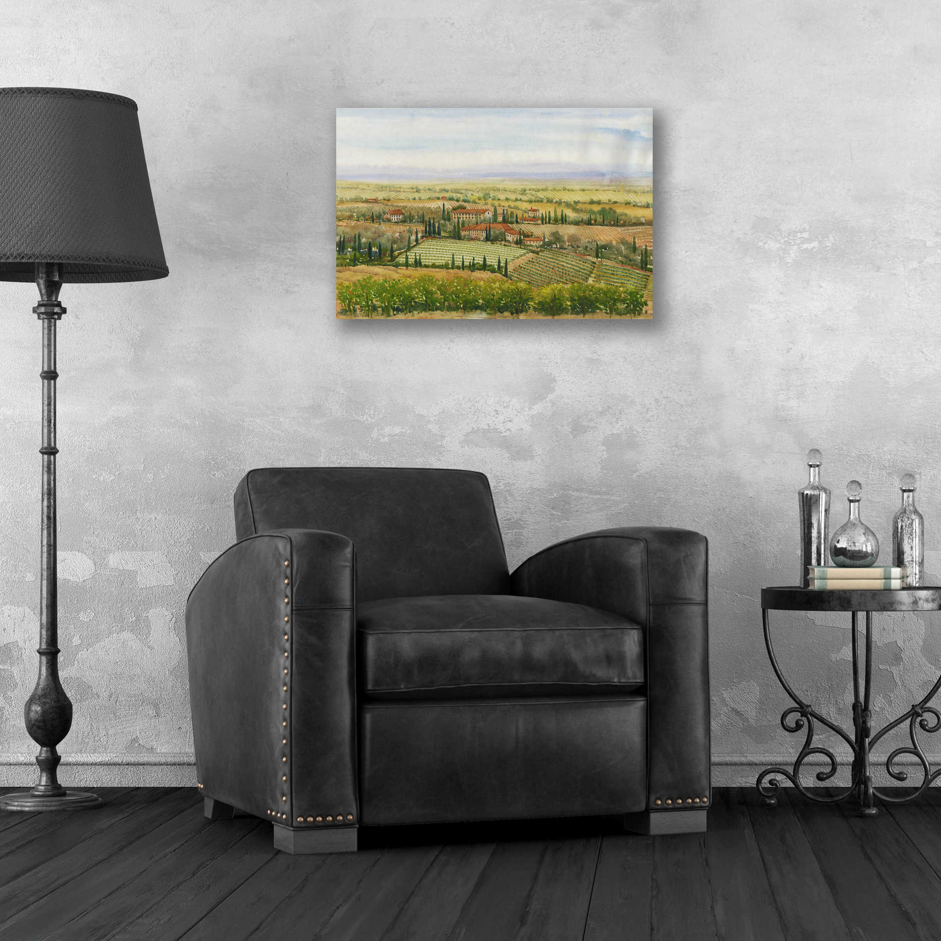 Epic Art 'Wine Country View II' by Tim O'Toole, Acrylic Glass Wall Art,24x16